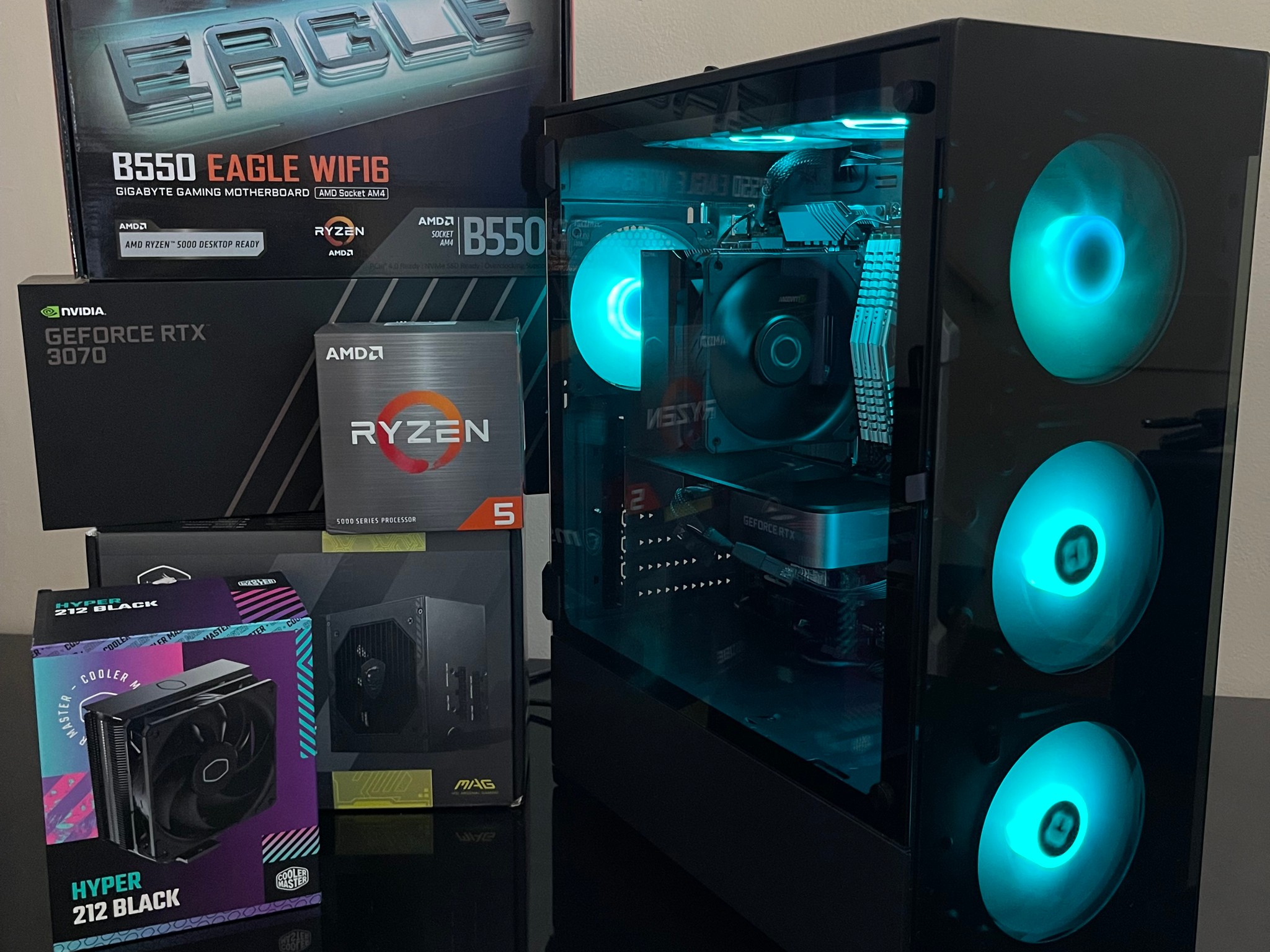 Budget 1440p Gaming PC / RTX3070 FE/ R5 5600G/ 32GB RAM/ 1TB M.2/ WiFI6