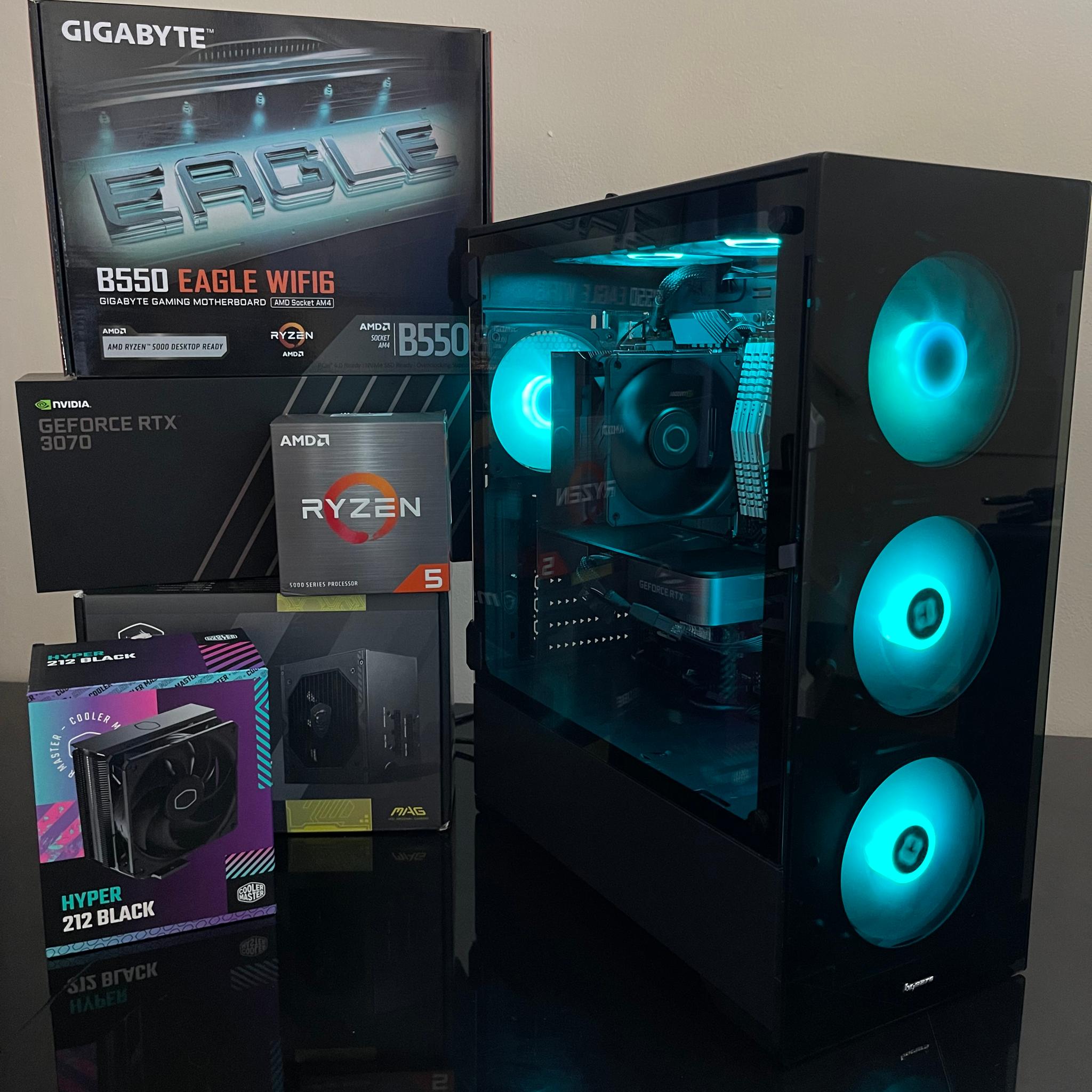 Budget 1440p Gaming PC / RTX3070 FE/ R5 5600G/ 32GB RAM/ 1TB M.2/ WiFI6