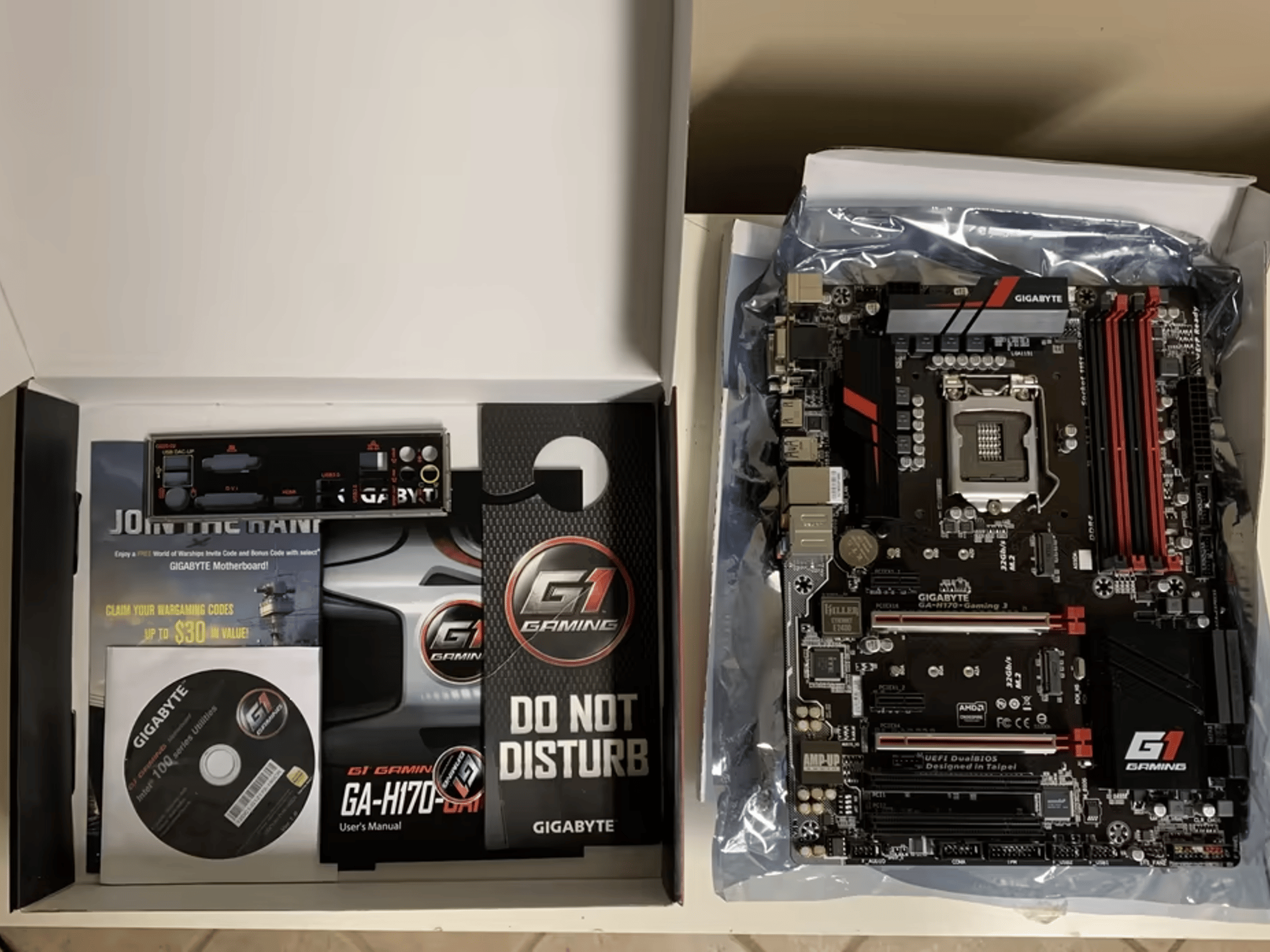 [Motherboard] Gigabyte G1 Gaming GA-H170-Gaming 3 ATX Motherboard DDR4 DIMM (LGA 1151 Socket) - USED