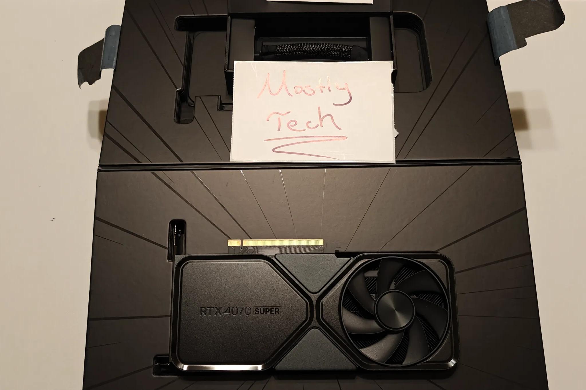 NVIDIA GeForce RTX 4070 SUPER Founders Edition Graphics Card 12GB GDDR6X - Titanium and Black