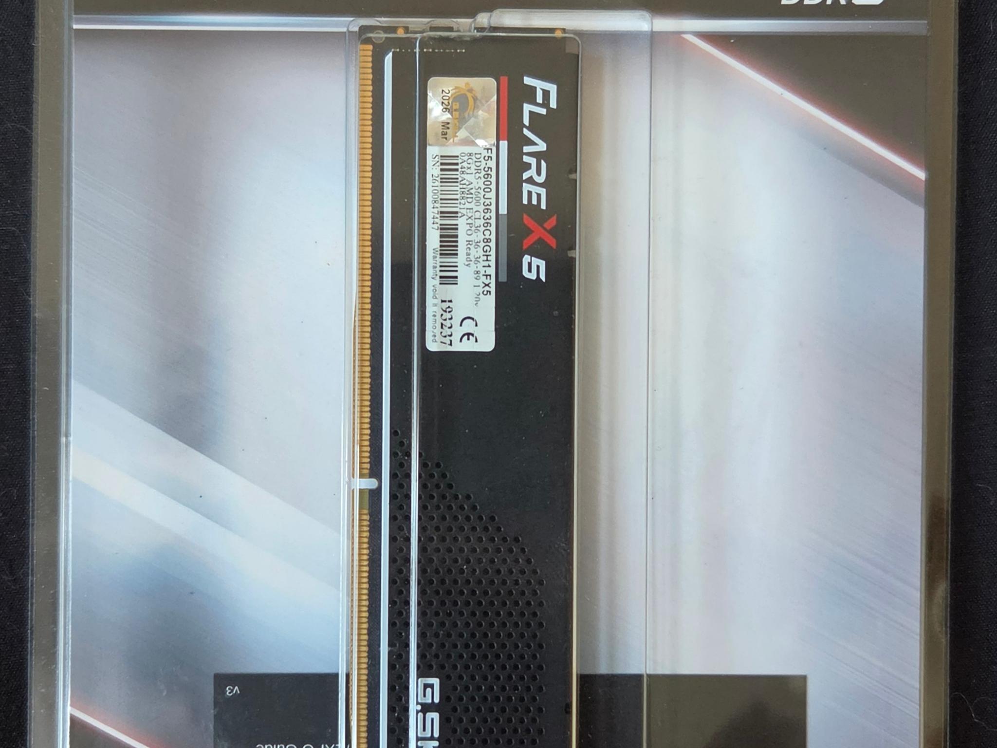 G.Skill Flare X5 Series AMD EXPO DDR5 RAM 8GB (1 x 8GB) 5600MT/s CL36-36-36-89