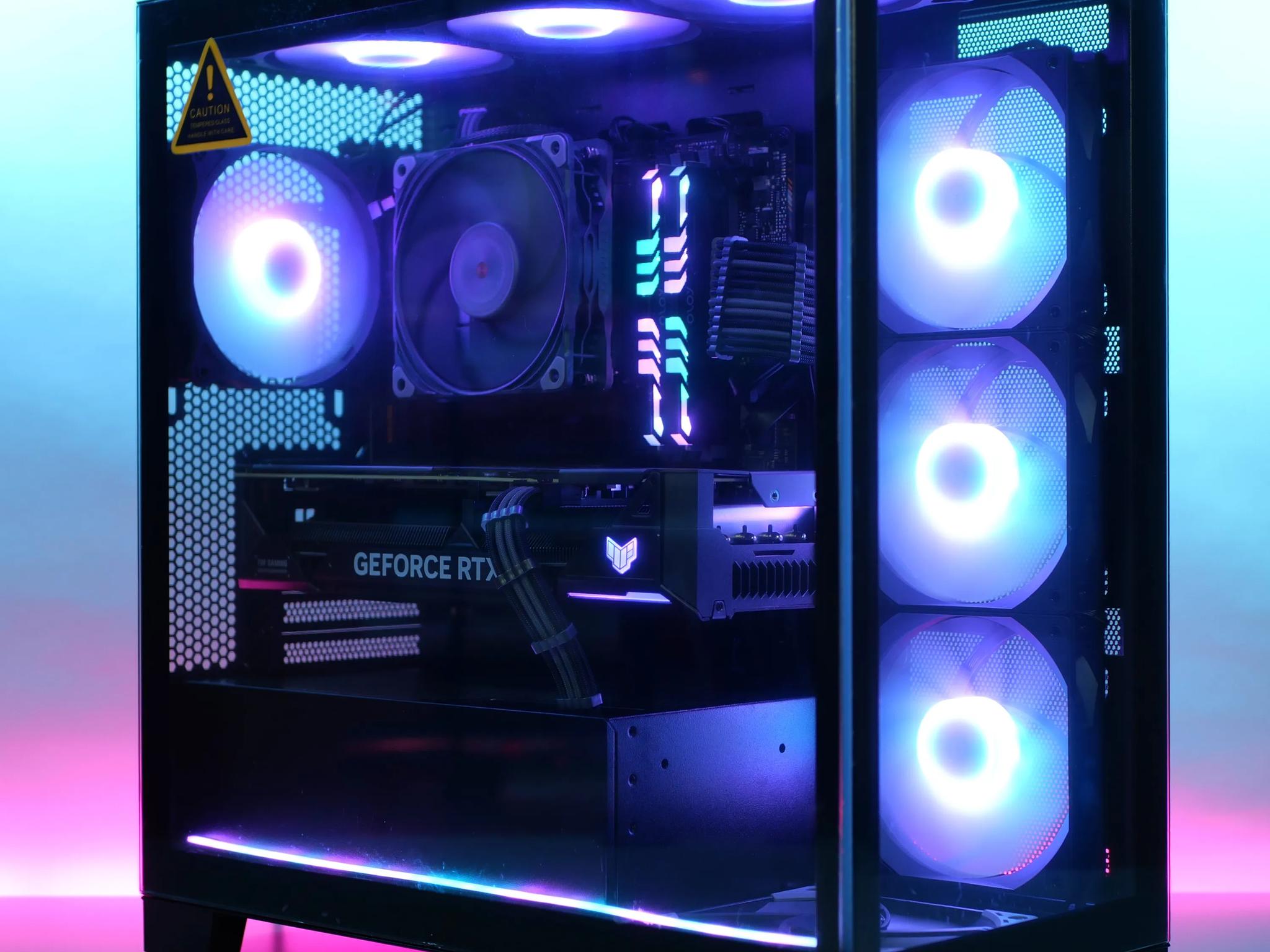 TUF Metal | RTX 4070, I5 13400F (10-core), 32gb ram Glass tower RGB PC