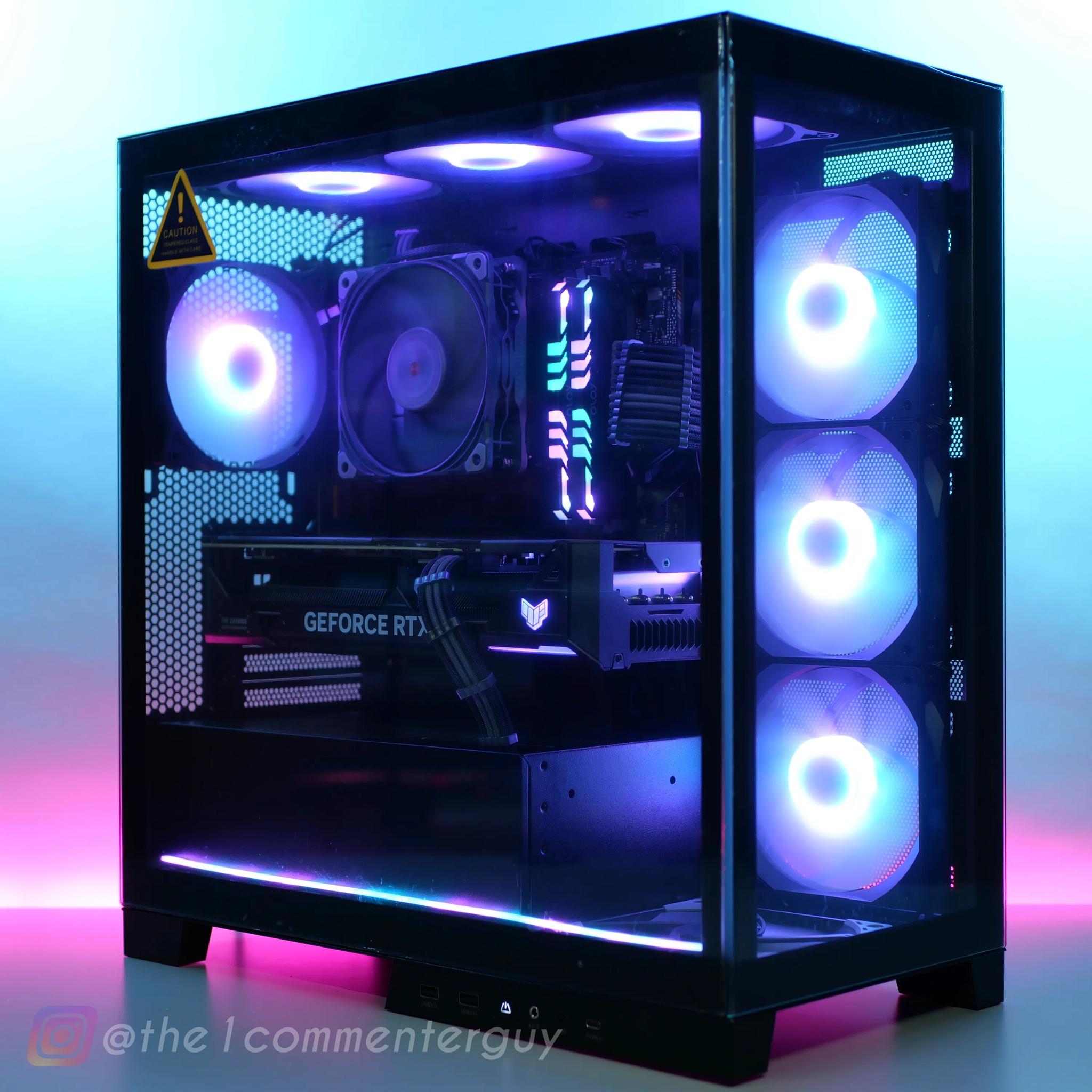 TUF Metal | RTX 4070, I5 13400F (10-core), 32gb ram Glass tower RGB PC
