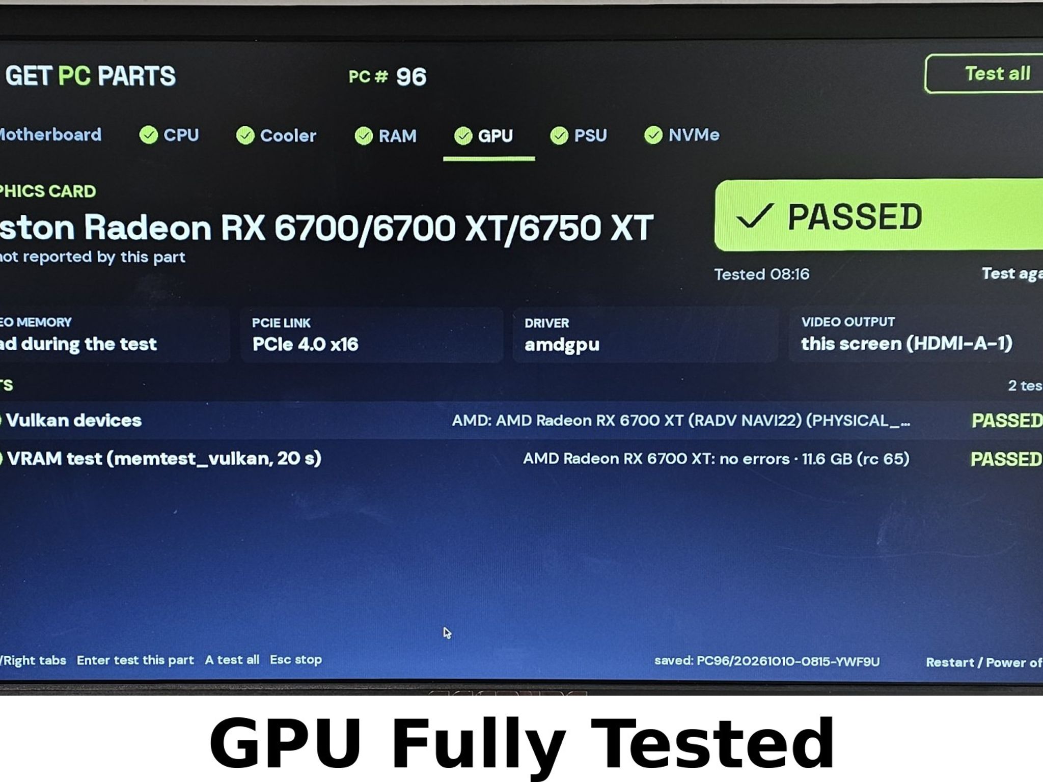 RX 6700 XT XFX Speedster QICK319 12GB
