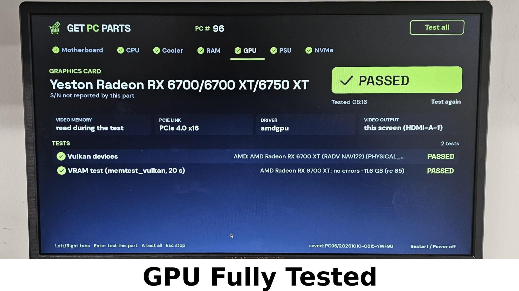 RX 6700 XT XFX Speedster QICK319 12GB
