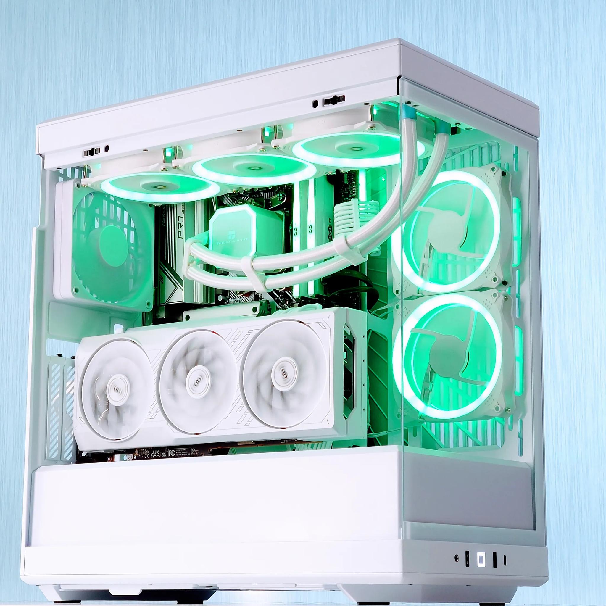 🏞️🤍☁️Liquid Cooled Gaming PC❄️AMD RX 7900 GRE 16GB❄️AMD Ryzen 7 7700❄️32GB DDR5❄️1TB SSD