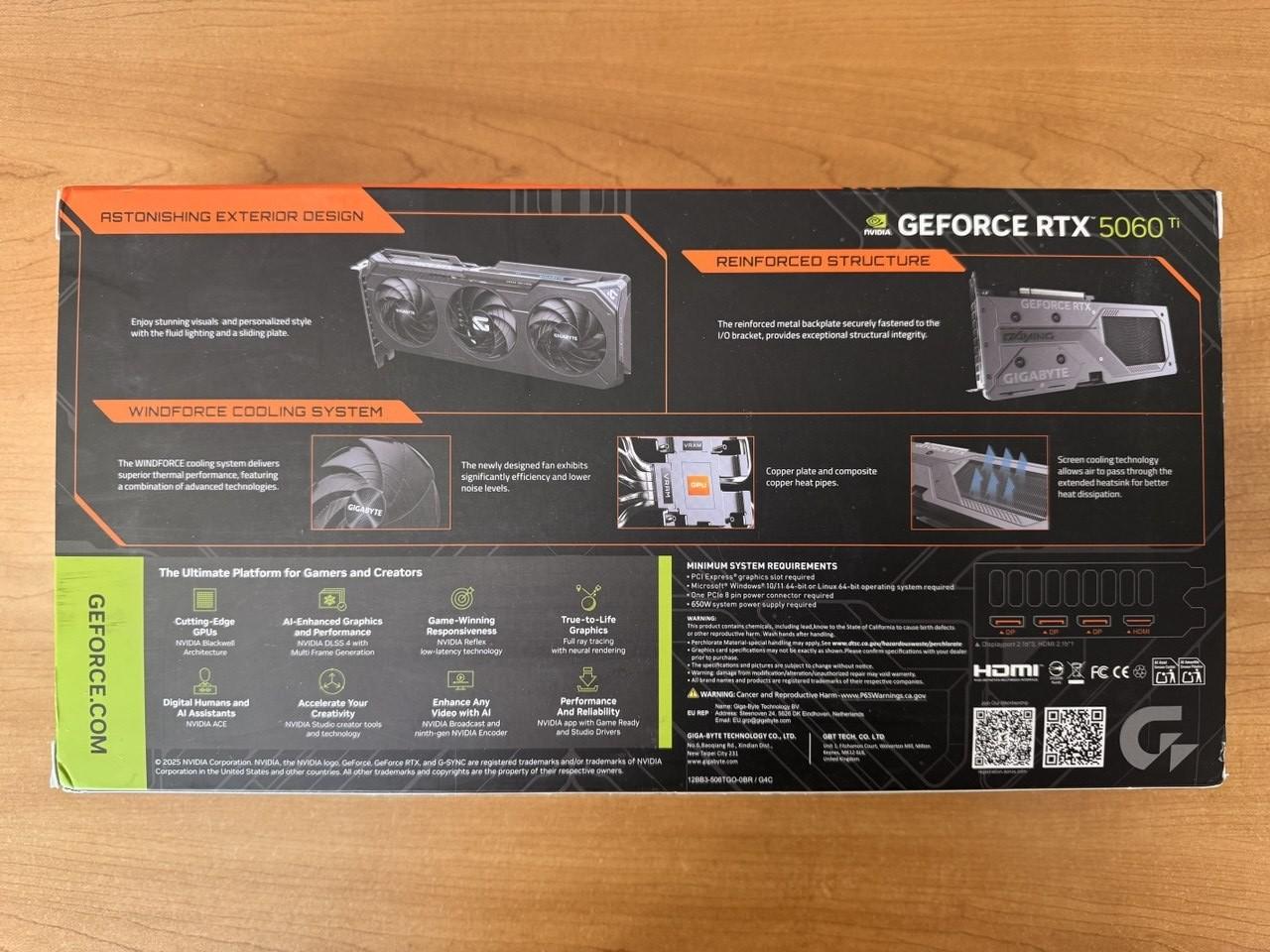 GIGABYTE GeForce RTX 5060 Ti GAMING OC 16G