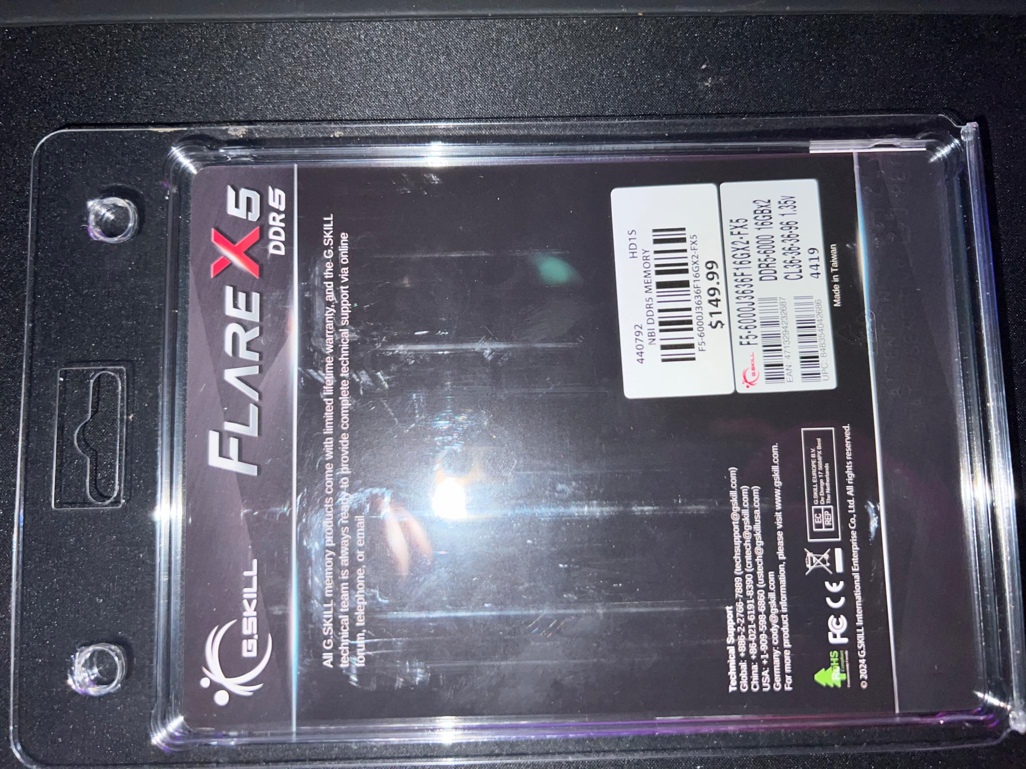 G.Skill Flare X5 Series 32GB (2 x 16GB) DDR5-6000