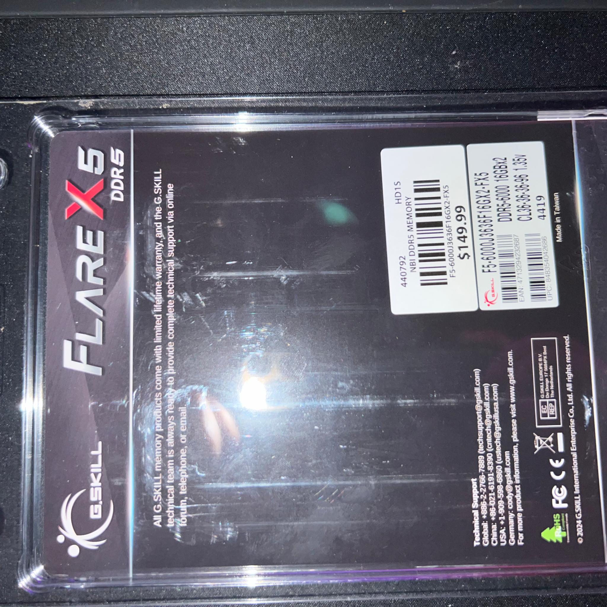 G.Skill Flare X5 Series 32GB (2 x 16GB) DDR5-6000