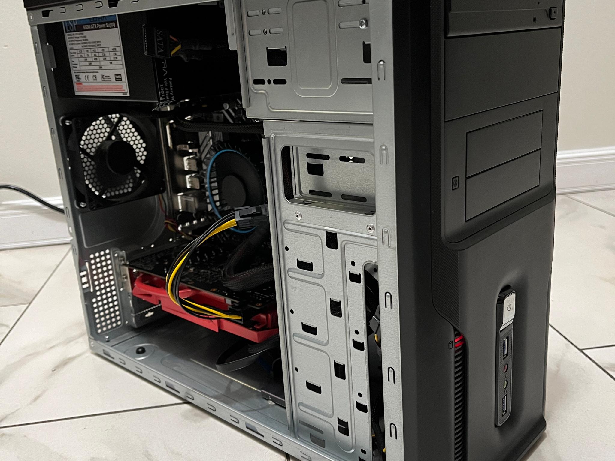 NVIDIA RTX 2060 SUPER, Intel i3-12100, 16GB RAM, 500GB SSD - Sleeper Office Gaming PC w/ Wi-Fi & BT