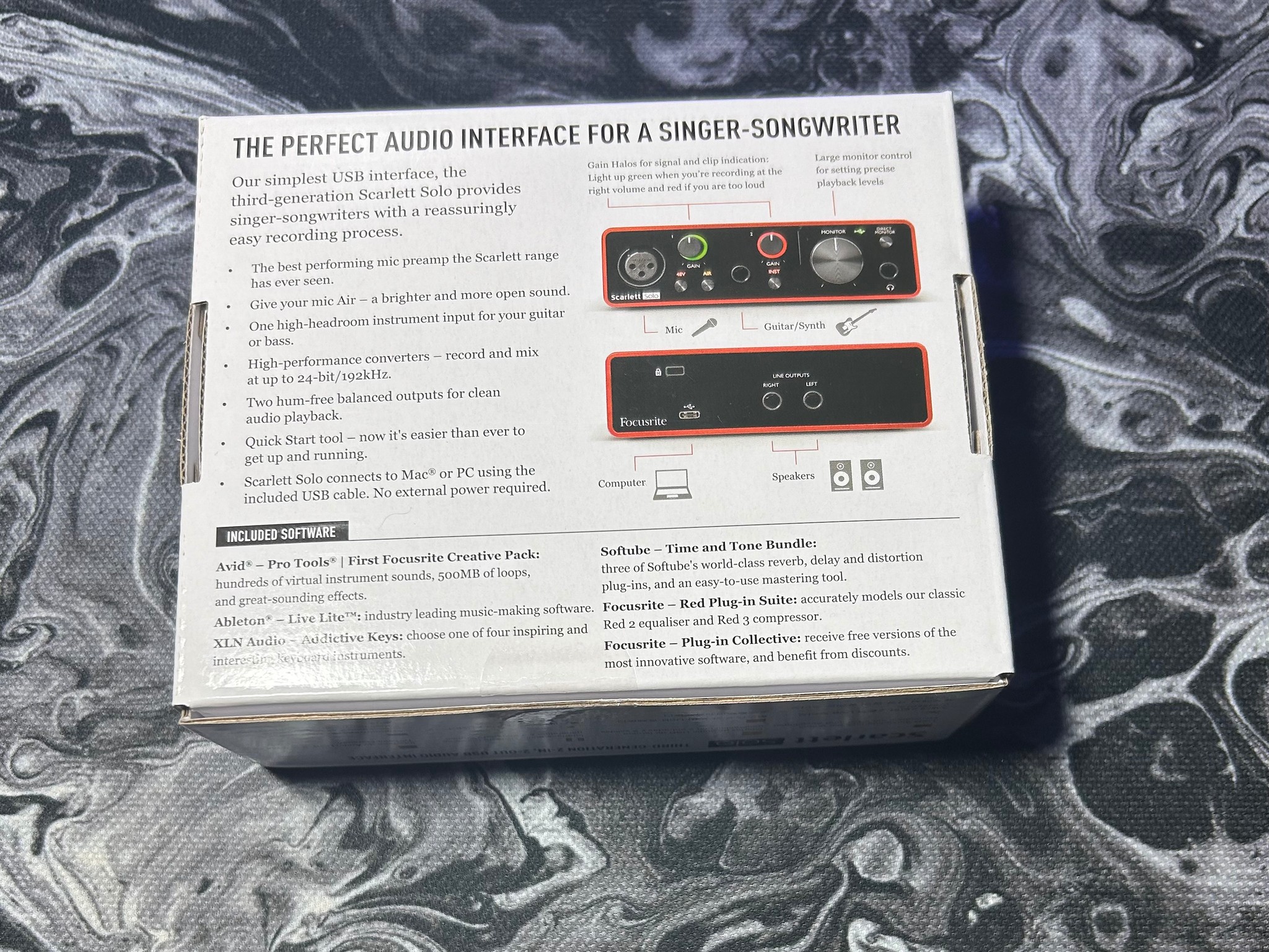 Focusrite Scarlett Solo 3rd Gen Usb-C Audio Interface w/ Mount - OPEN BOX ($115 VALUE)