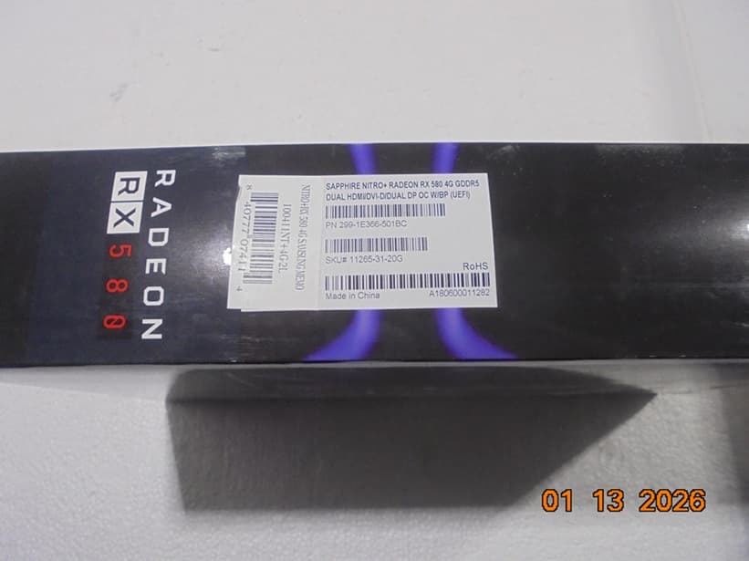 Sapphire Nitro+ RX 580 OC 4GB Dual Bios/LED/Like New Condition