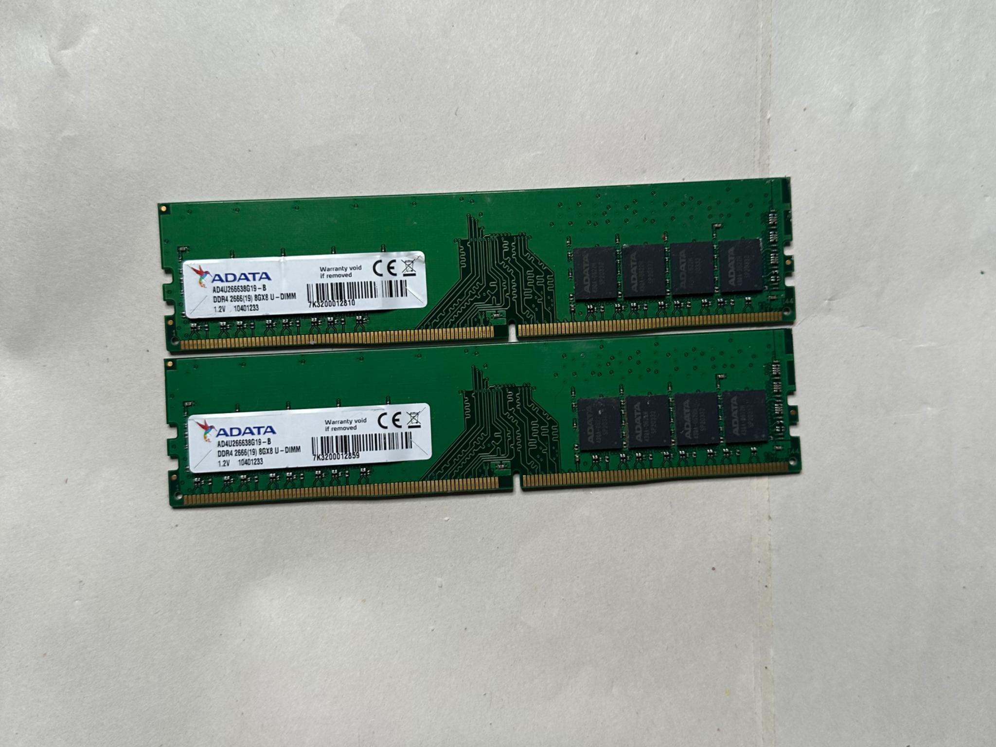 ADATA 16GB ( 2 x 8GB ) A02P24HC8T1-BTBS PC4-2400T UA0 DDR4 Desktop Memory RAM
