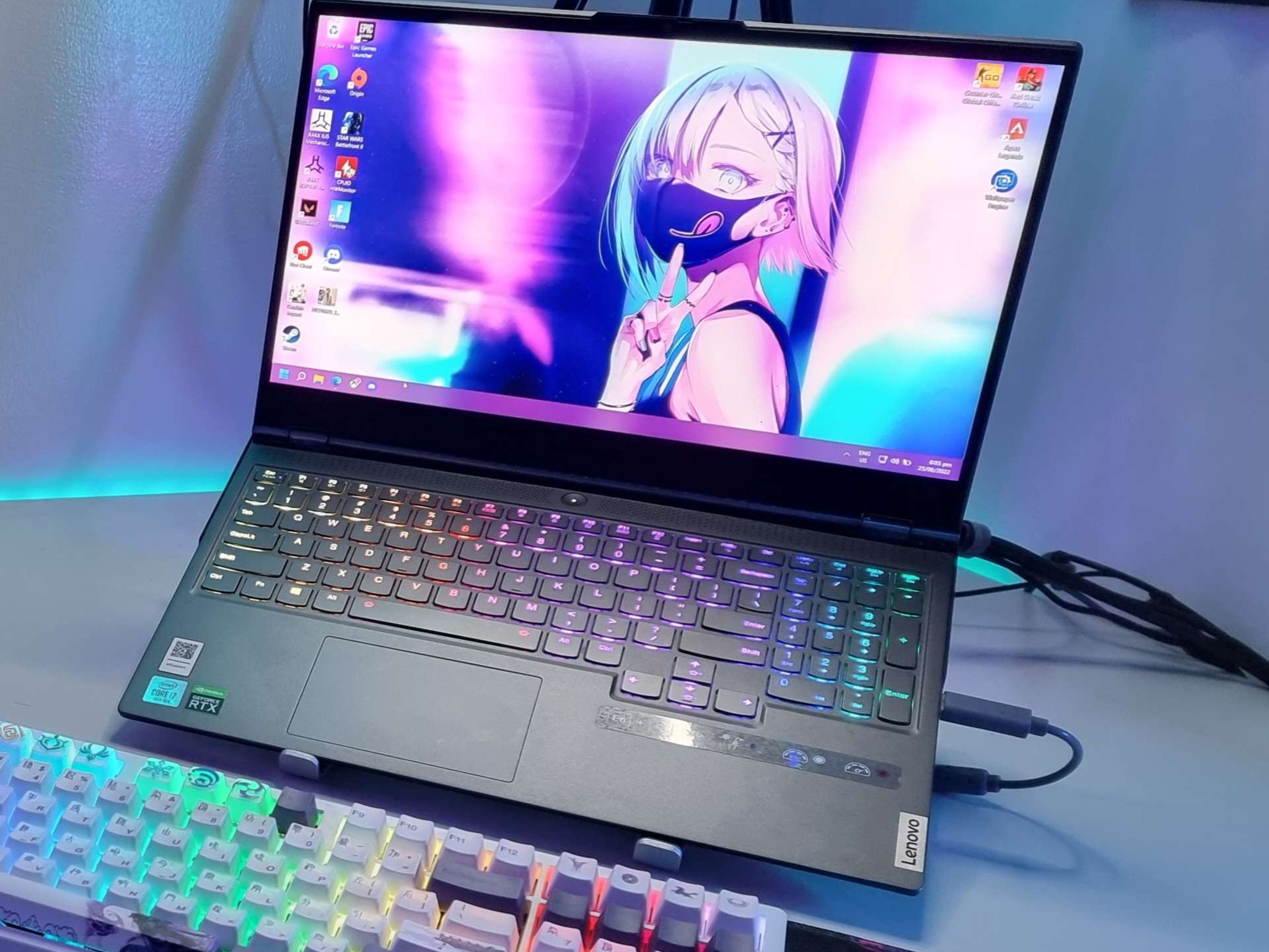 Lenovo Legion 7 Gaming Laptop (Intel i7-10750H and Nvidia RTX 2070 graphics, 16GB RAM, 1TB SSD)