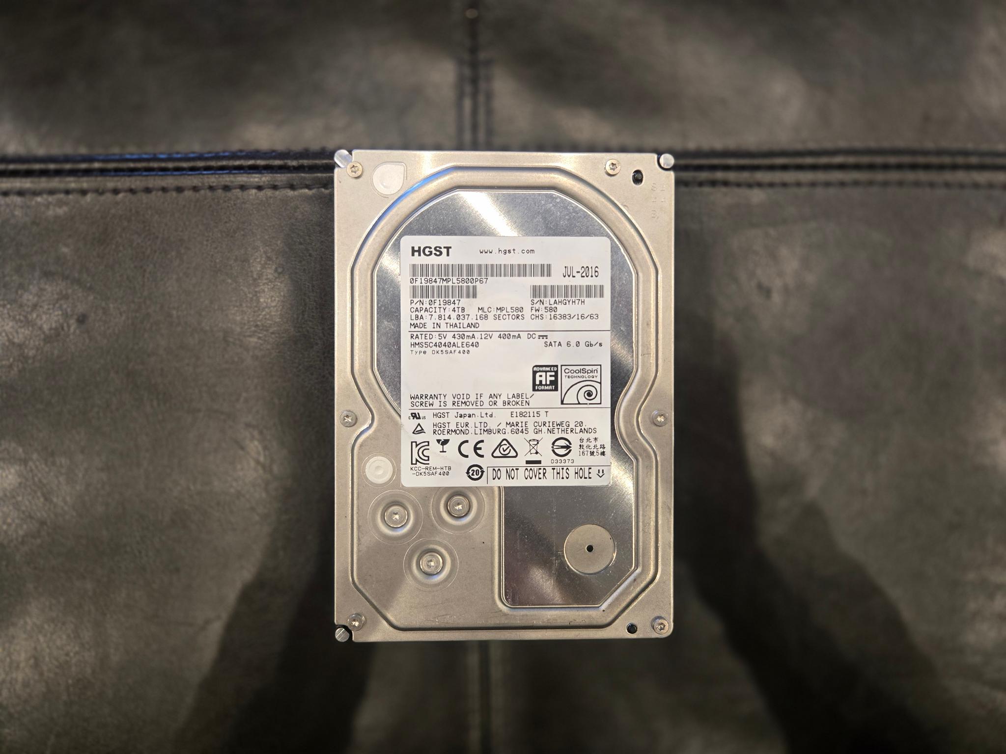 4TB 3.5" SATA HDD (HGST MegaScale 5700RPM) - Used