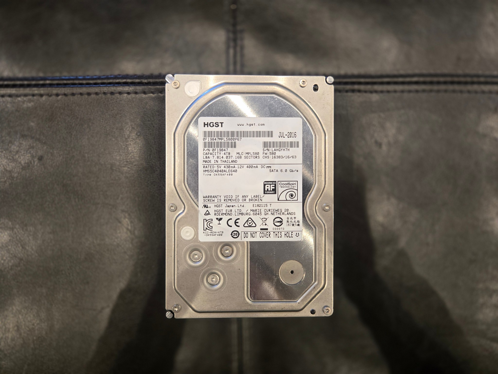 4TB 3.5" SATA HDD (HGST MegaScale 5700RPM) - Used
