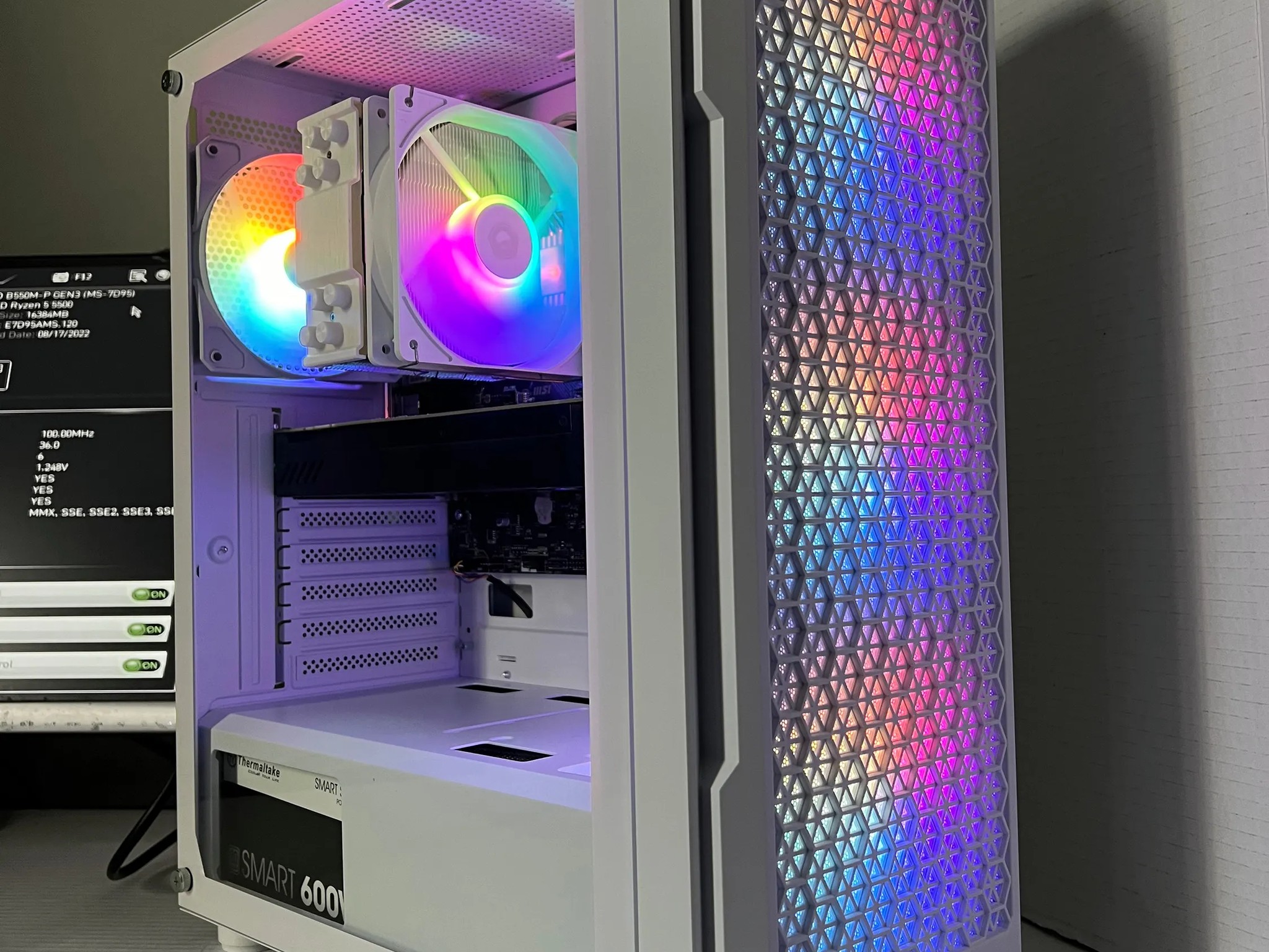 ☃️ INSANE VALUE ☃️ | White RGB Gaming PC (Ryzen 5 5500, GTX 1080, 16GB RAM, 1TB NVME, WIFI)