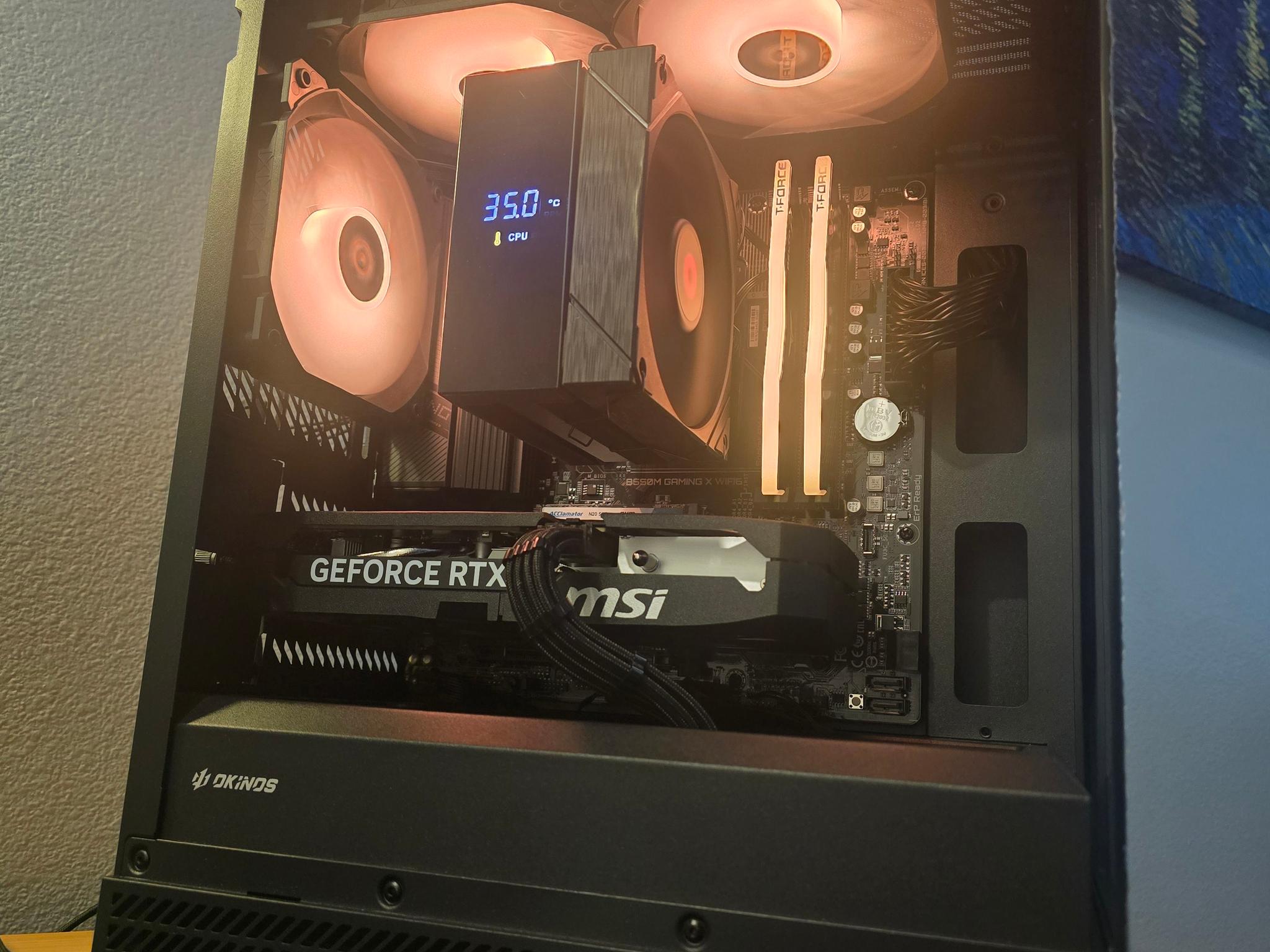 Custom Gaming PC Build AM4 "Blackout" 5060 Ti (8gb)