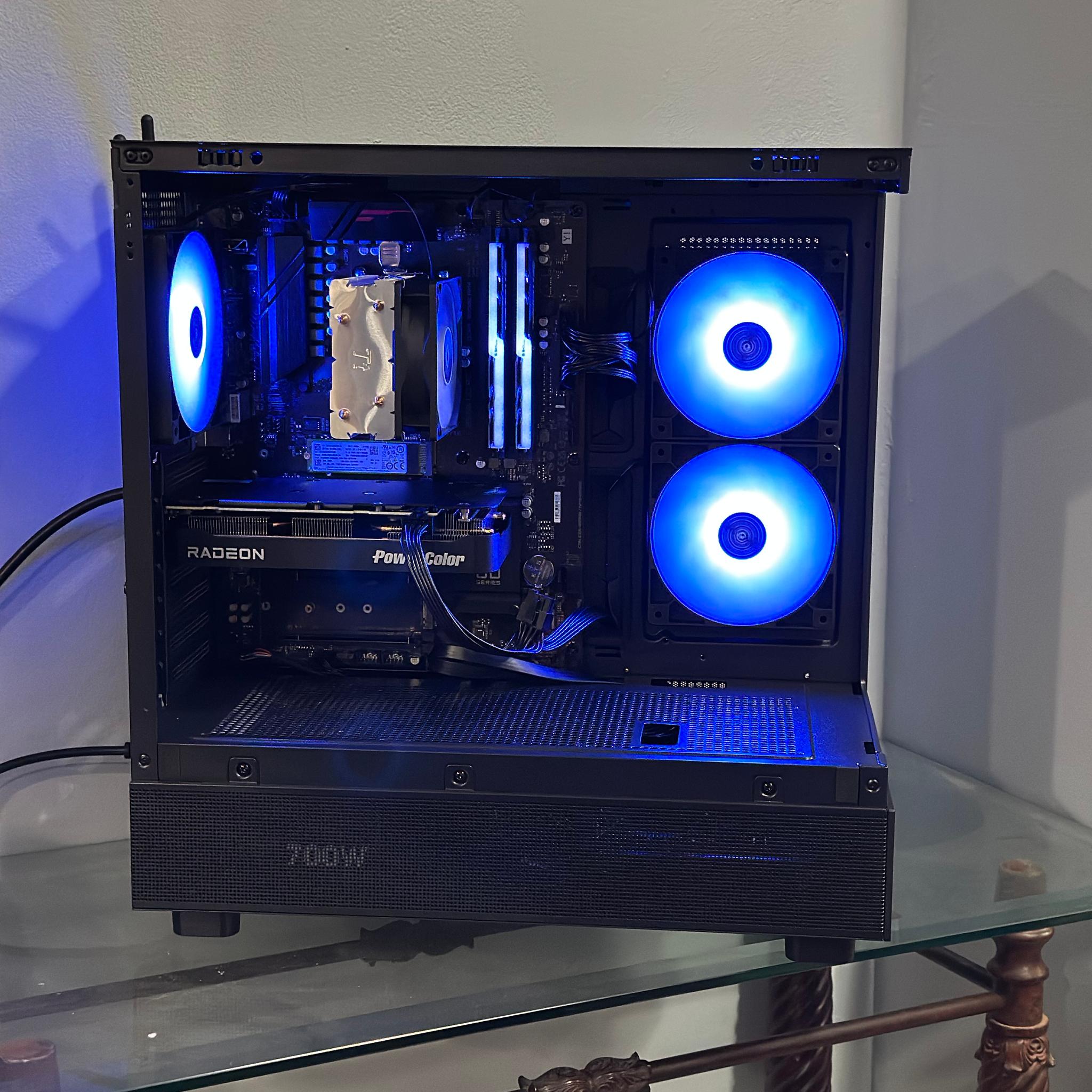 Rx 9060 Xt 16gb, 1440p black gaming pc Beast