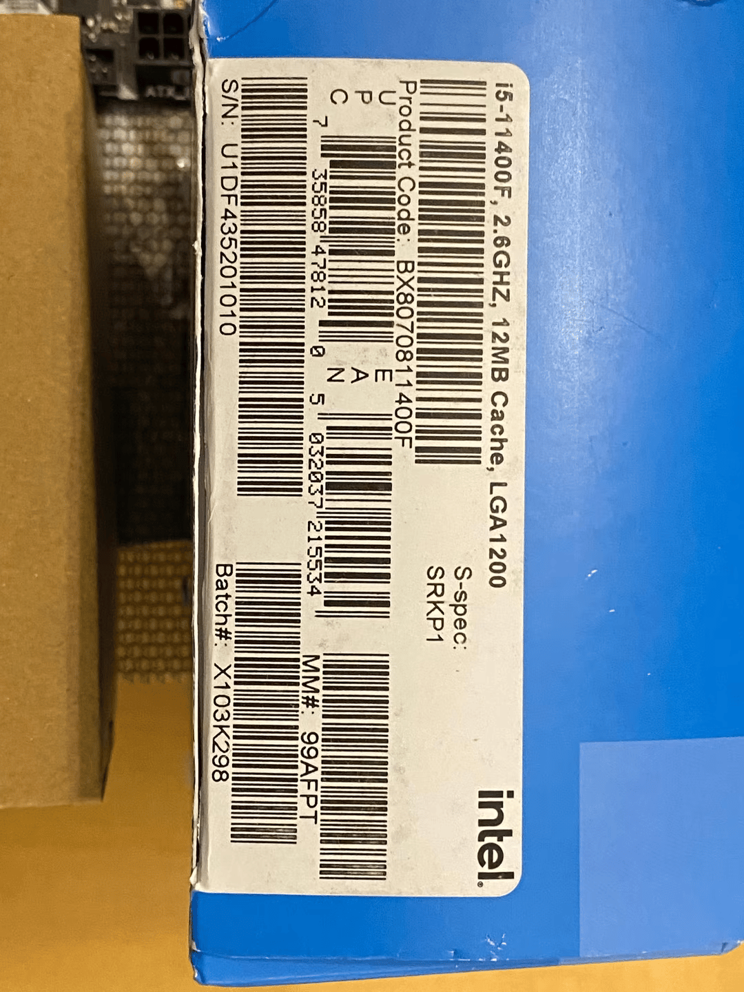 Like New, Intel i5 11400f w/ Asus Prime Motherboard and I/O plate and stock HSF