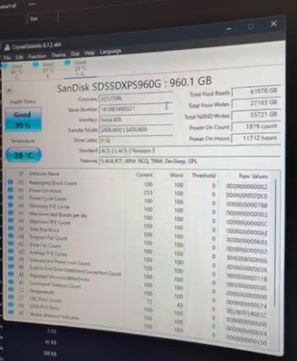 1tb SSD SanDisk SDSSDXPS-960G