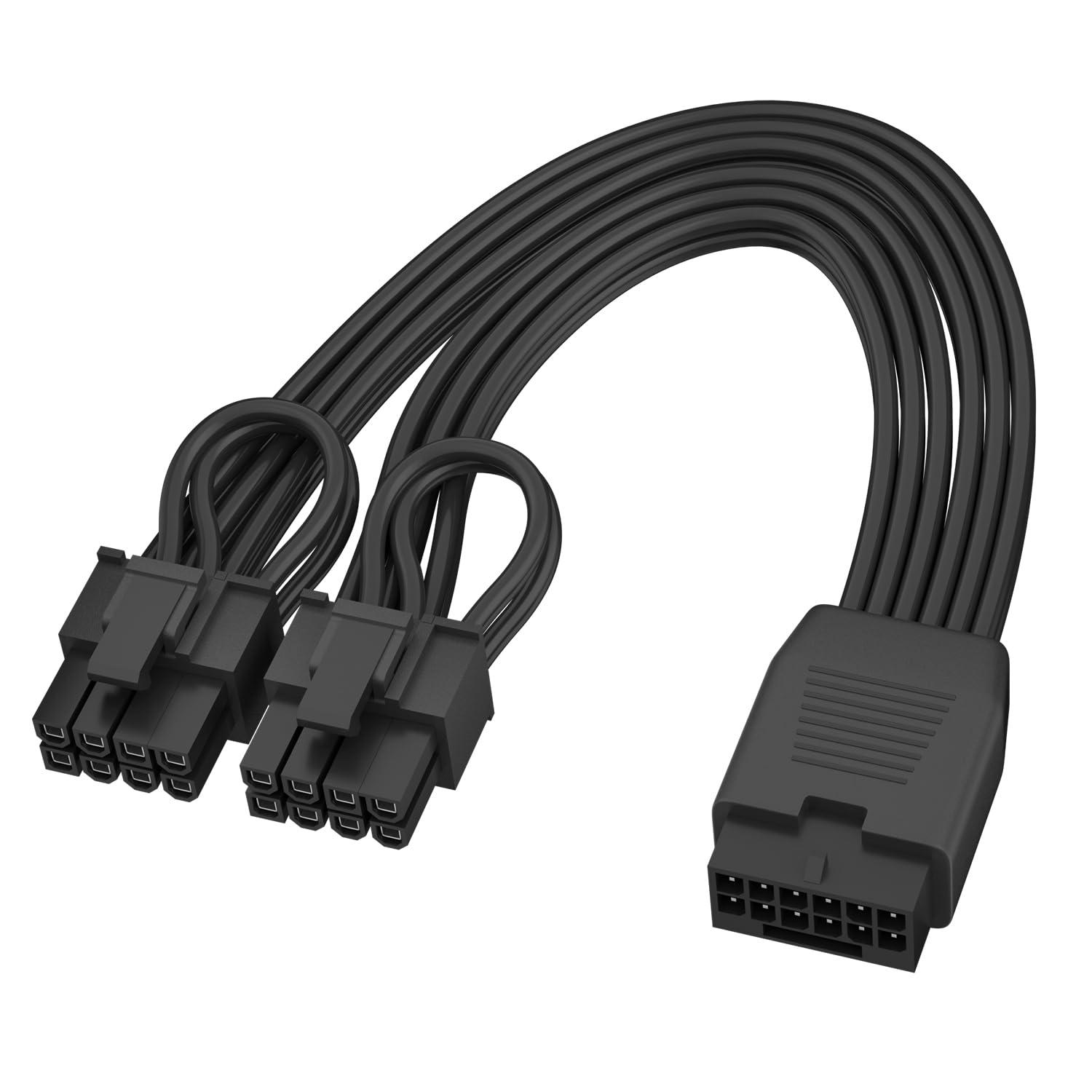 Aukuoy 12VHPWR to Dual PCIe 8-Pin Conversion Cable luxury Black