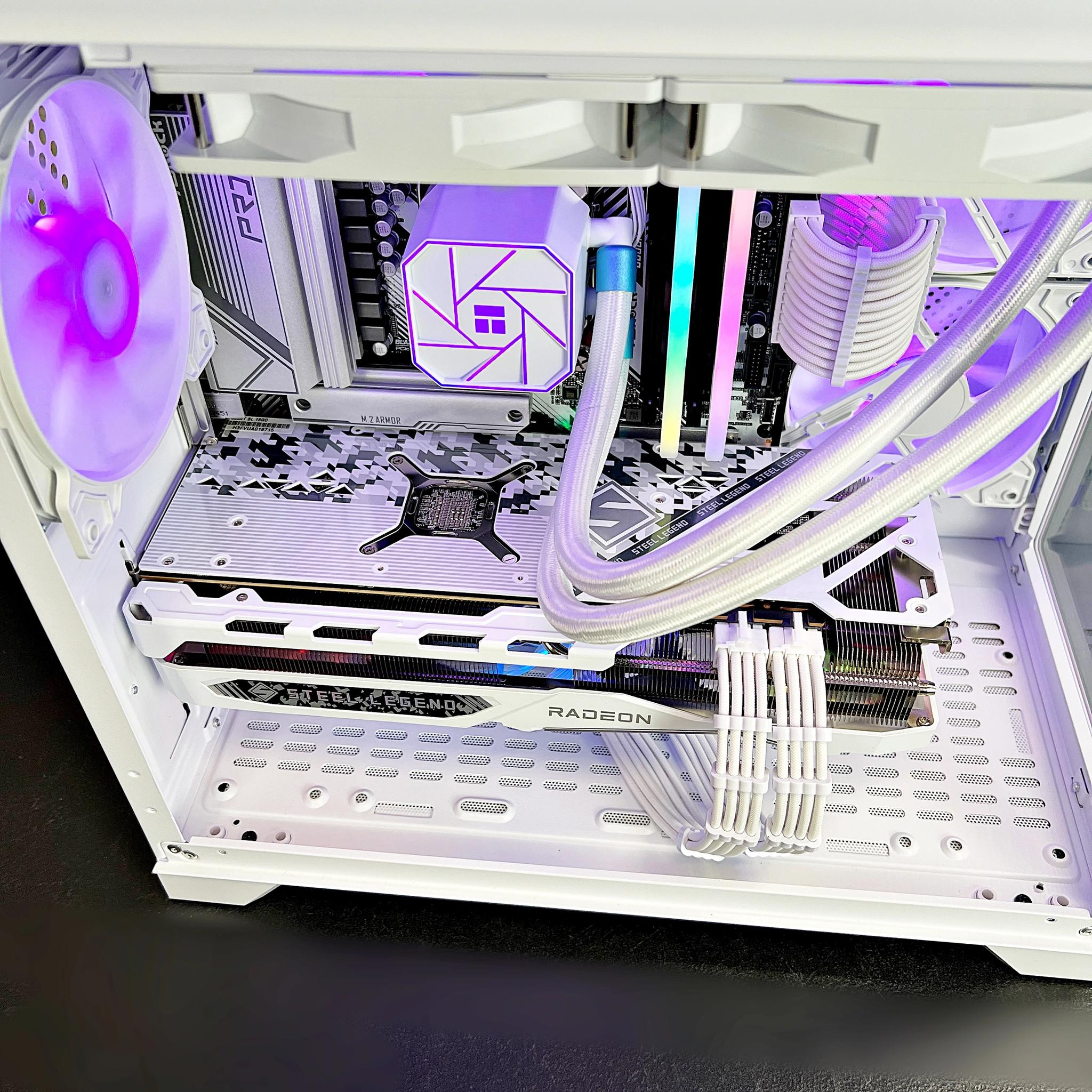 Liquid Cooled Ryzen 5 7500F RX 7800 XT 32GB DDR5 RAM 1TB M.2 WIFI 6E Win 11 Gaming PC