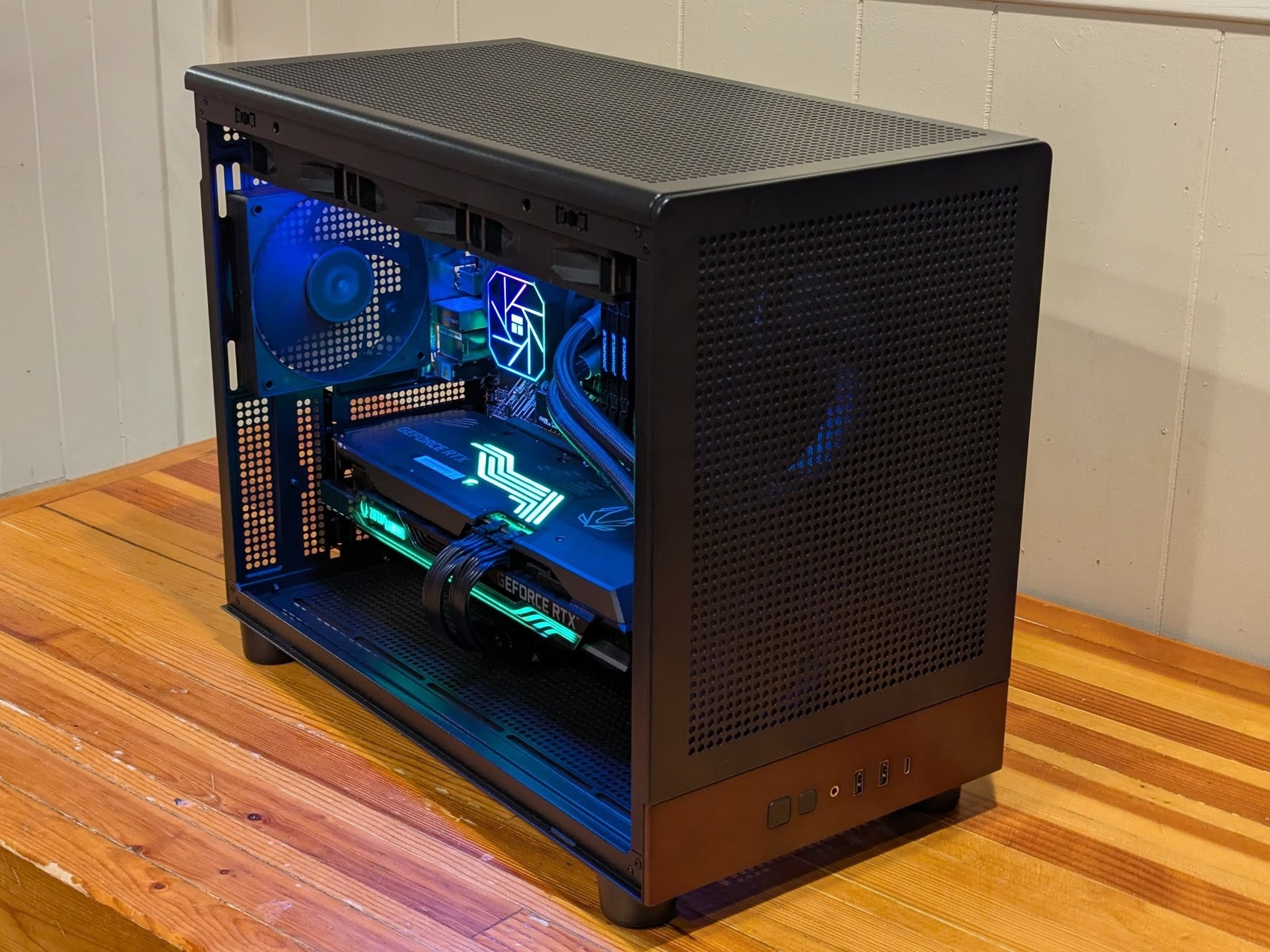 🌲 Ryzen 5 5600 • RTX 3080 • 32GB RAM • 1TB NVMe • RGB + Wood Case