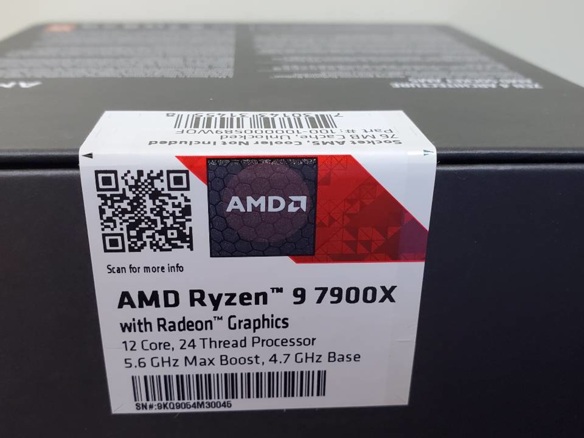 AMD Ryzen 9 7900X 12-core 24-thread desktop processor