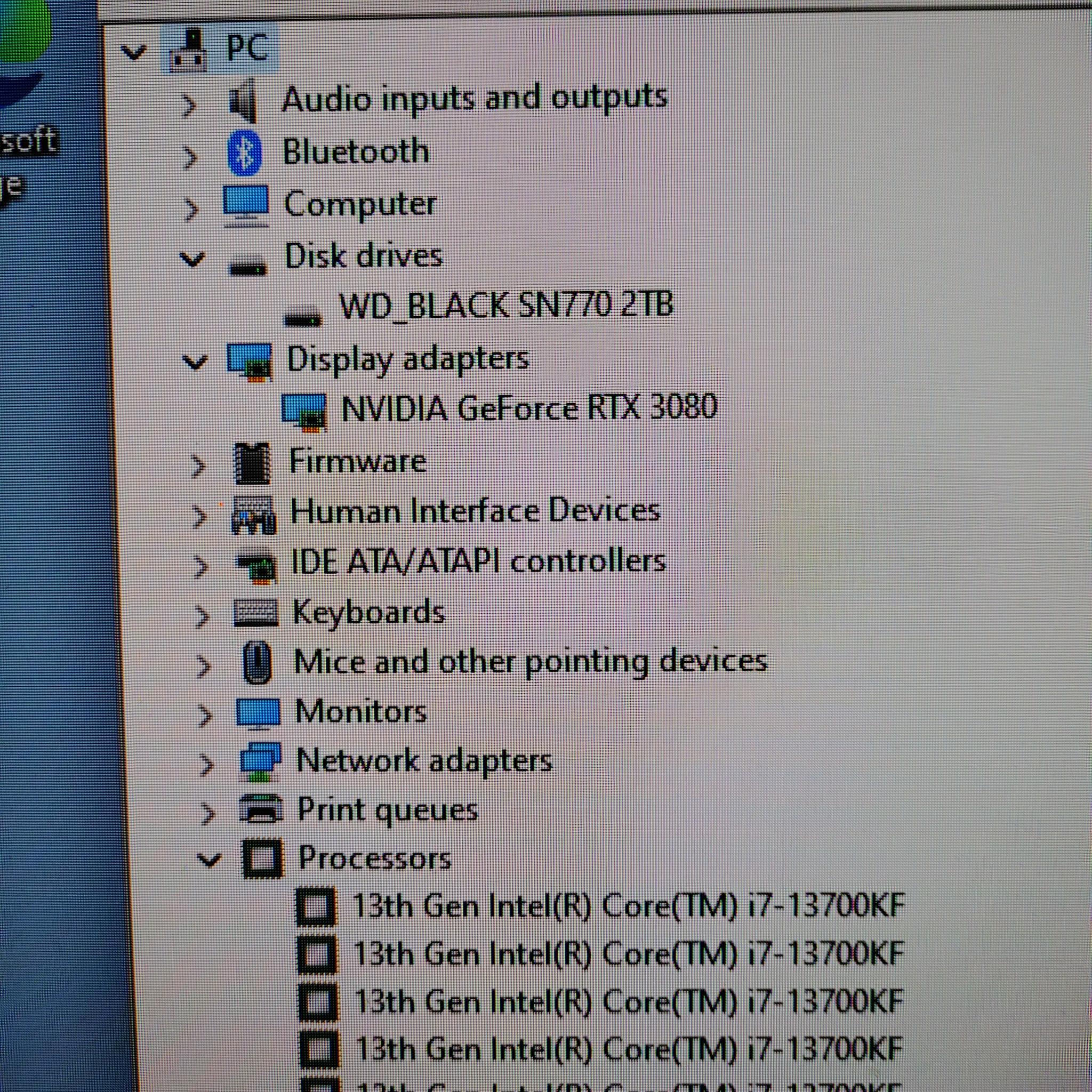 High End Gaming PC i7 13700KF RTX 3080 16GB RAM 2TB SSD