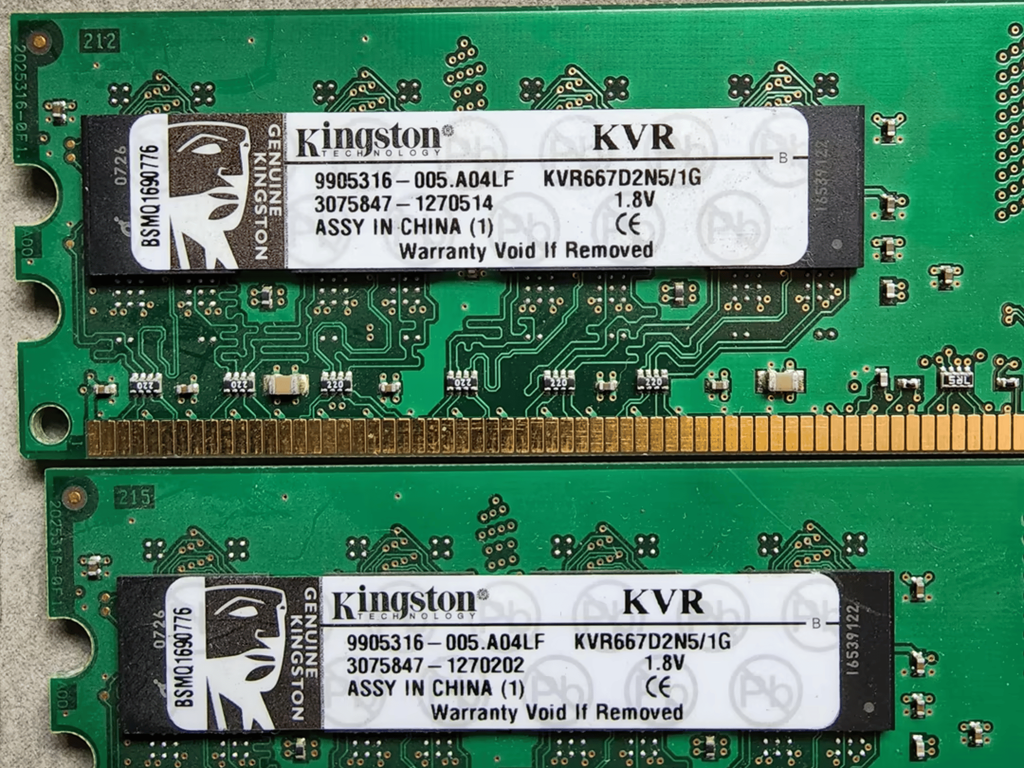 Various DDR2 RAM kits and single sticks