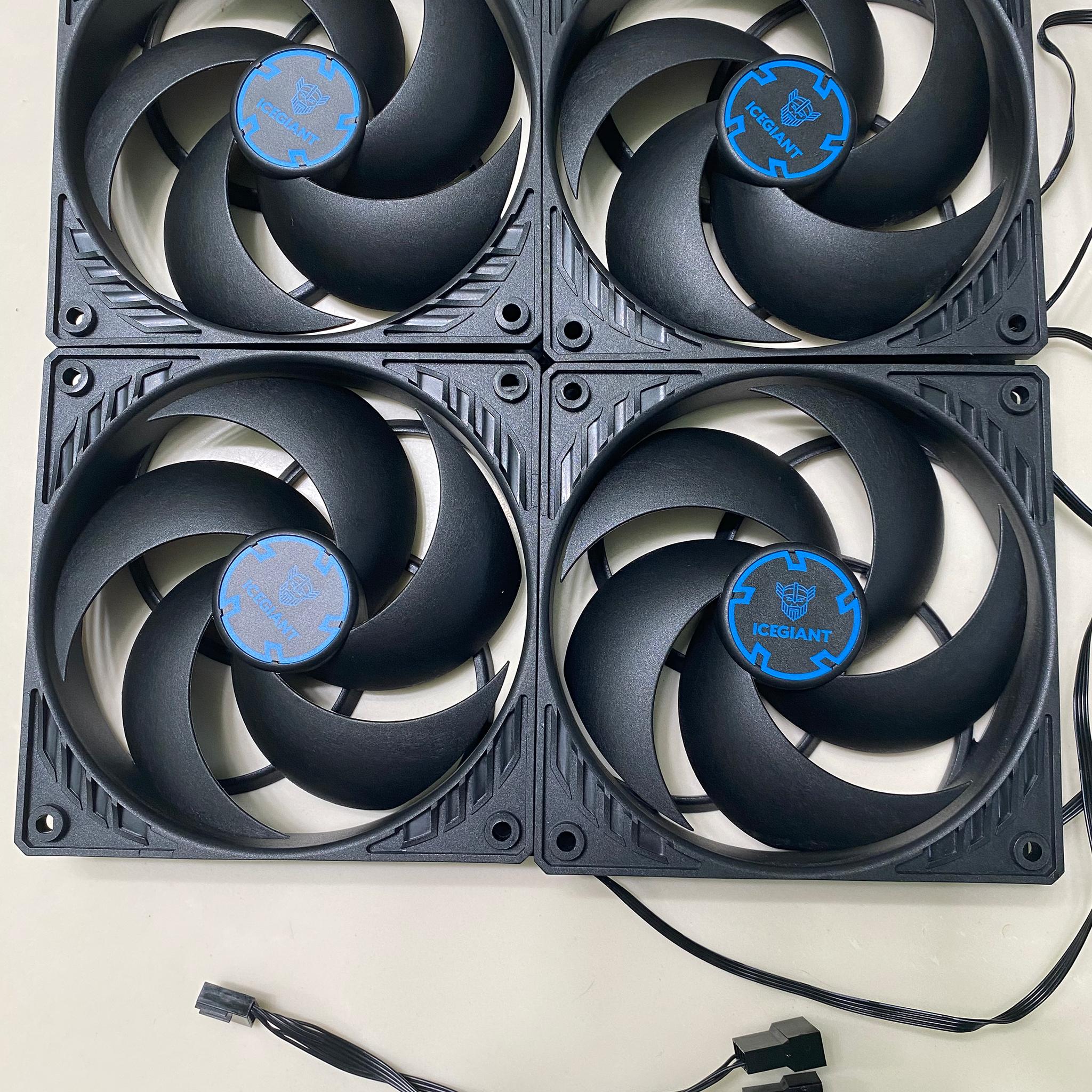 Ice Giant Modified Arctic P12 PWM Fans 120mm - 2300rpm - 4 PACK - READ DESC.