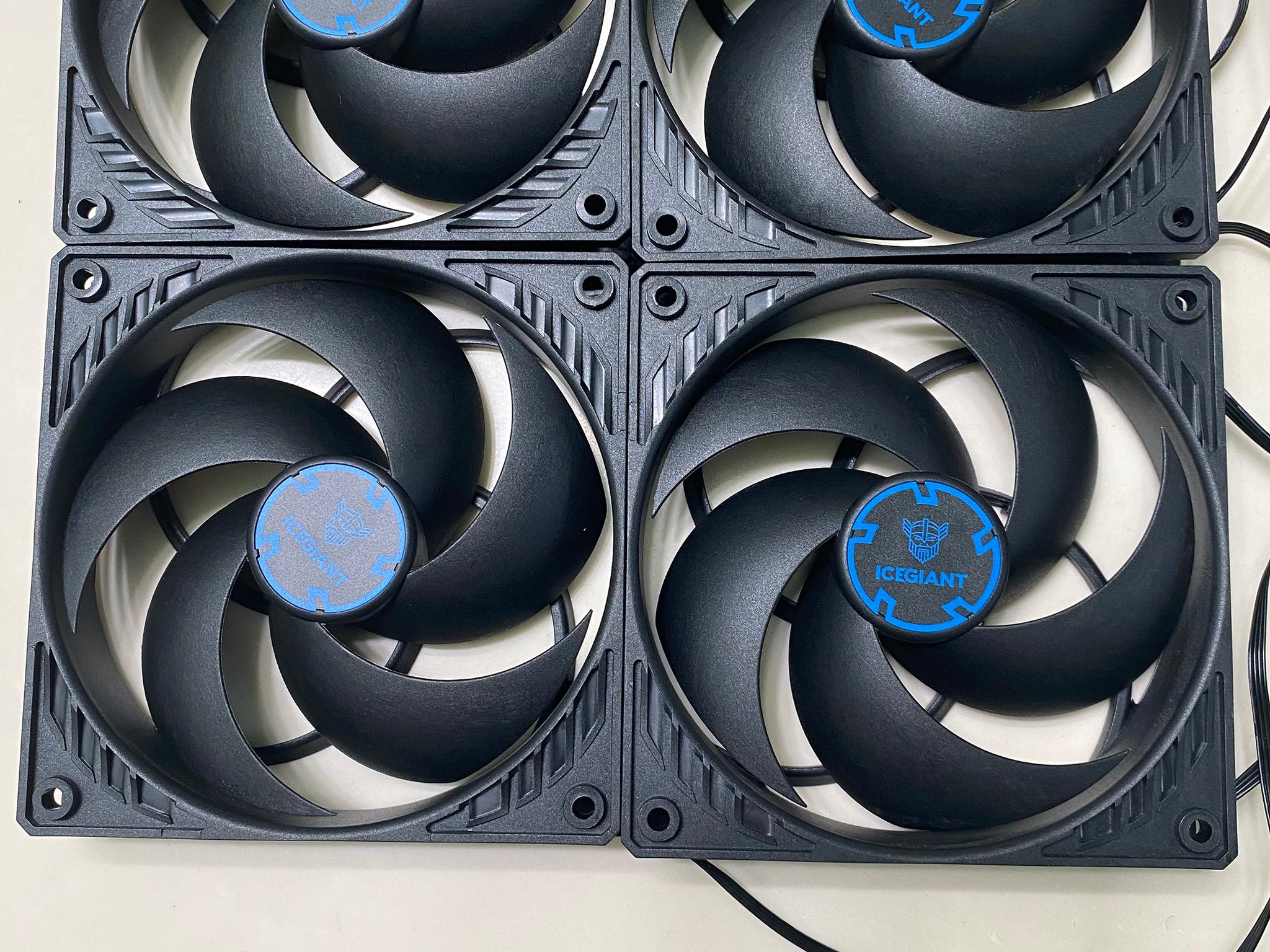 Ice Giant Modified Arctic P12 PWM Fans 120mm - 2300rpm - 4 PACK - READ DESC.