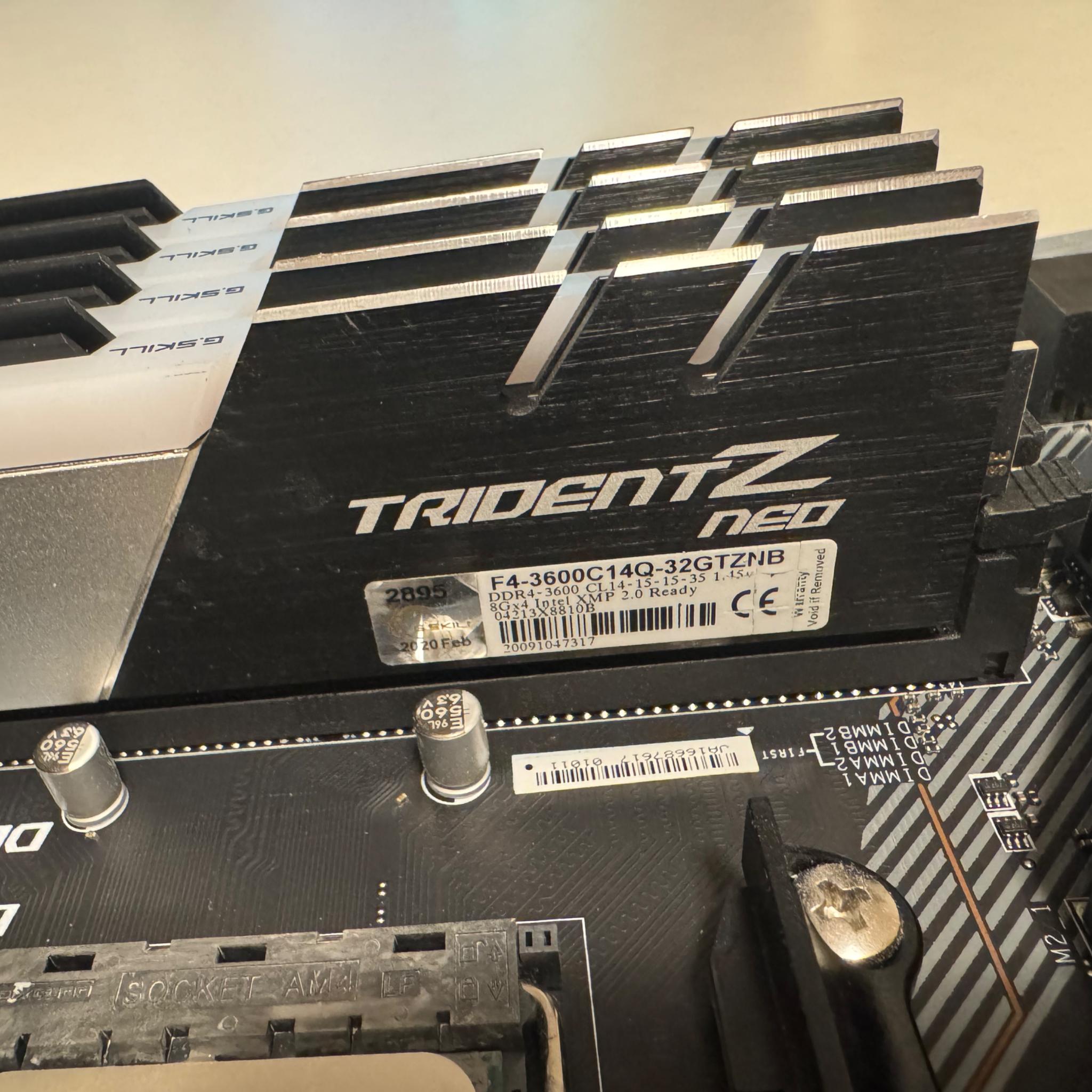 AMD 5800X with MSI X570 Motherboard and 32GB Ram