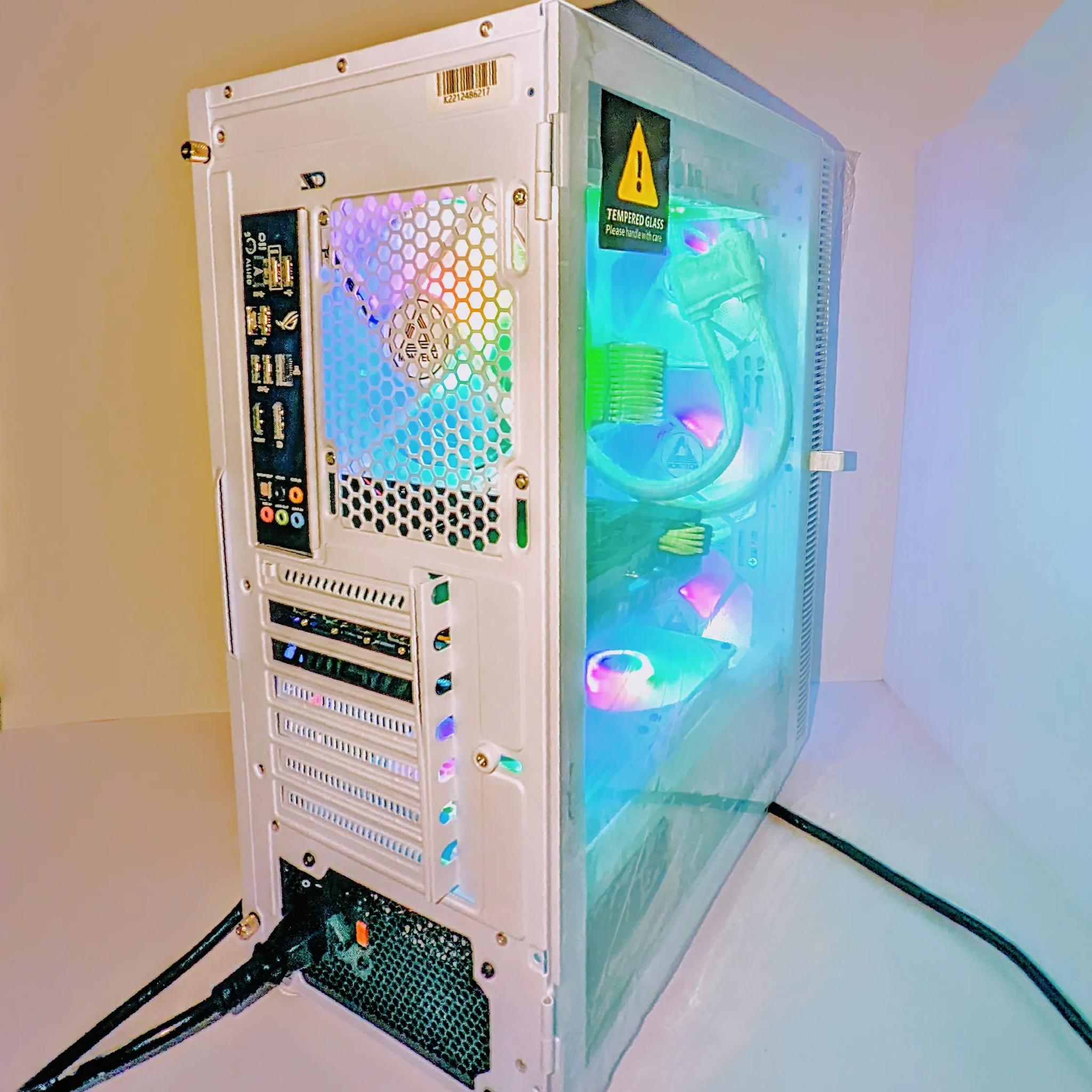 ⚪️Liquid-Cooled 💦⚪️Gaming PC |RX 6650XT| Ryzen 5 5600G| 16GB DDR4 RAM(TFORCE)| Windows 11 Pro