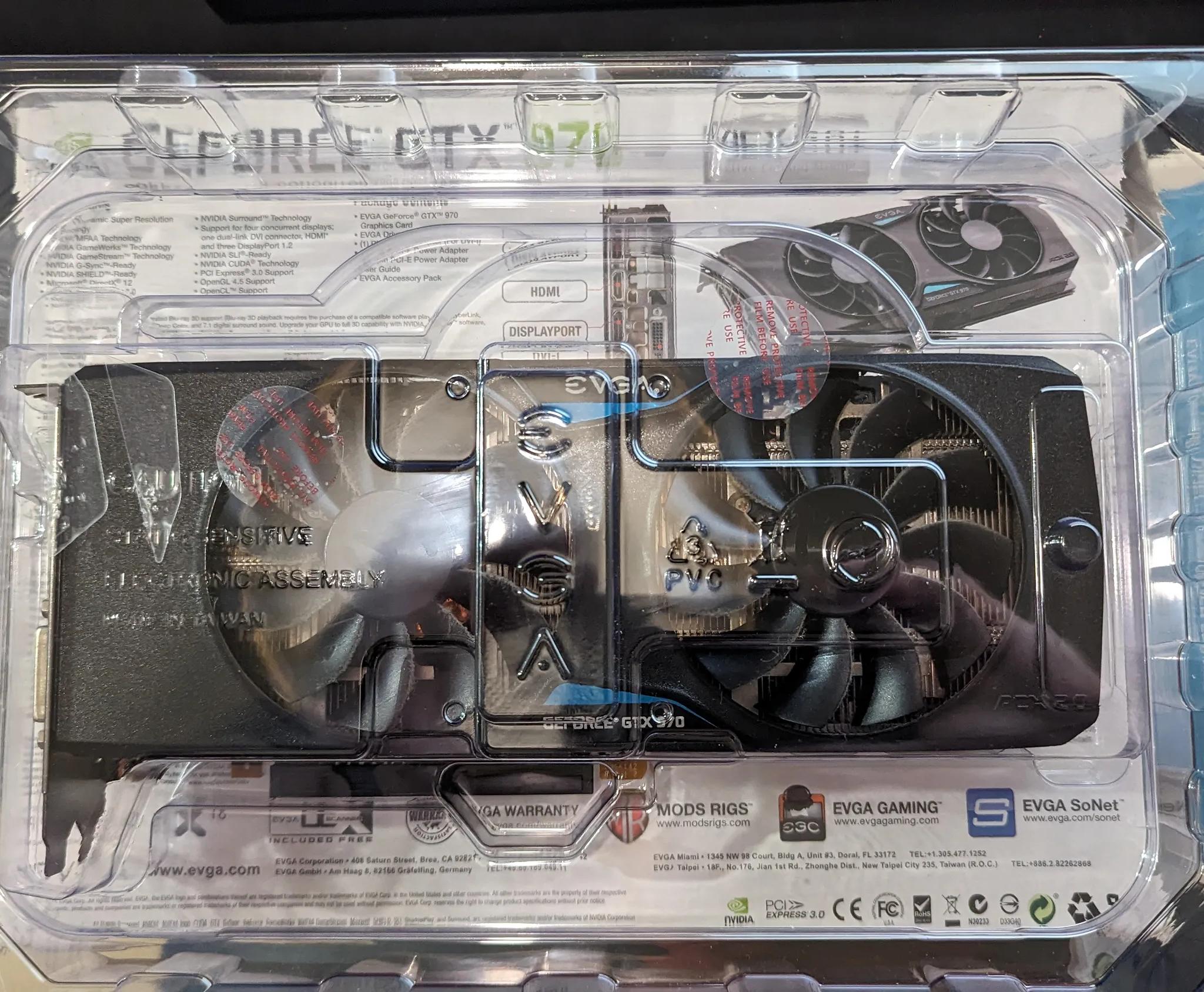 EVGA GeForce GTX 970 4GB SSC Gaming ACX 2.0+ Cooling Graphics Card (04G-P4-3975-KR)