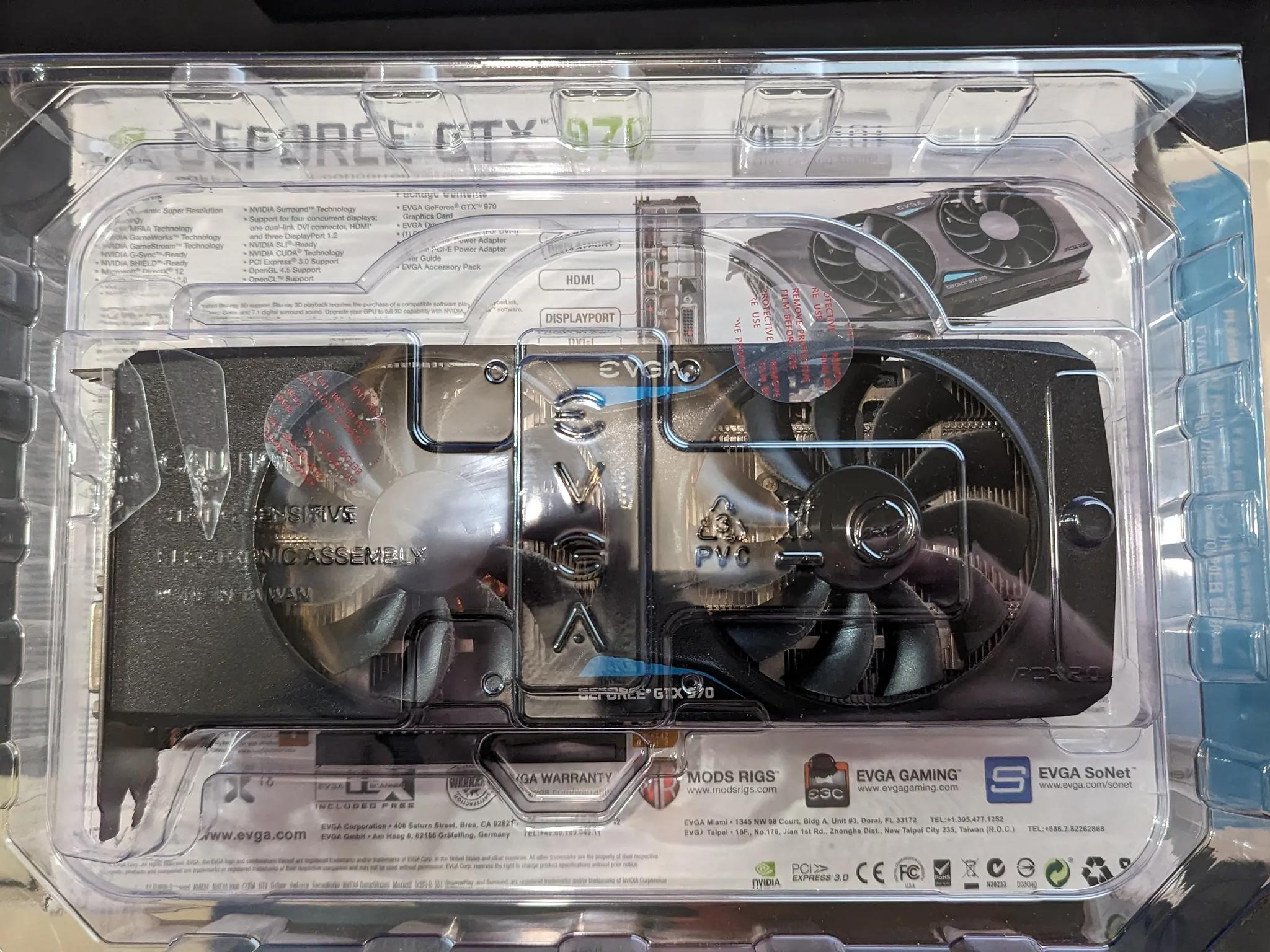 EVGA GeForce GTX 970 4GB SSC Gaming ACX 2.0+ Cooling Graphics Card (04G-P4-3975-KR)