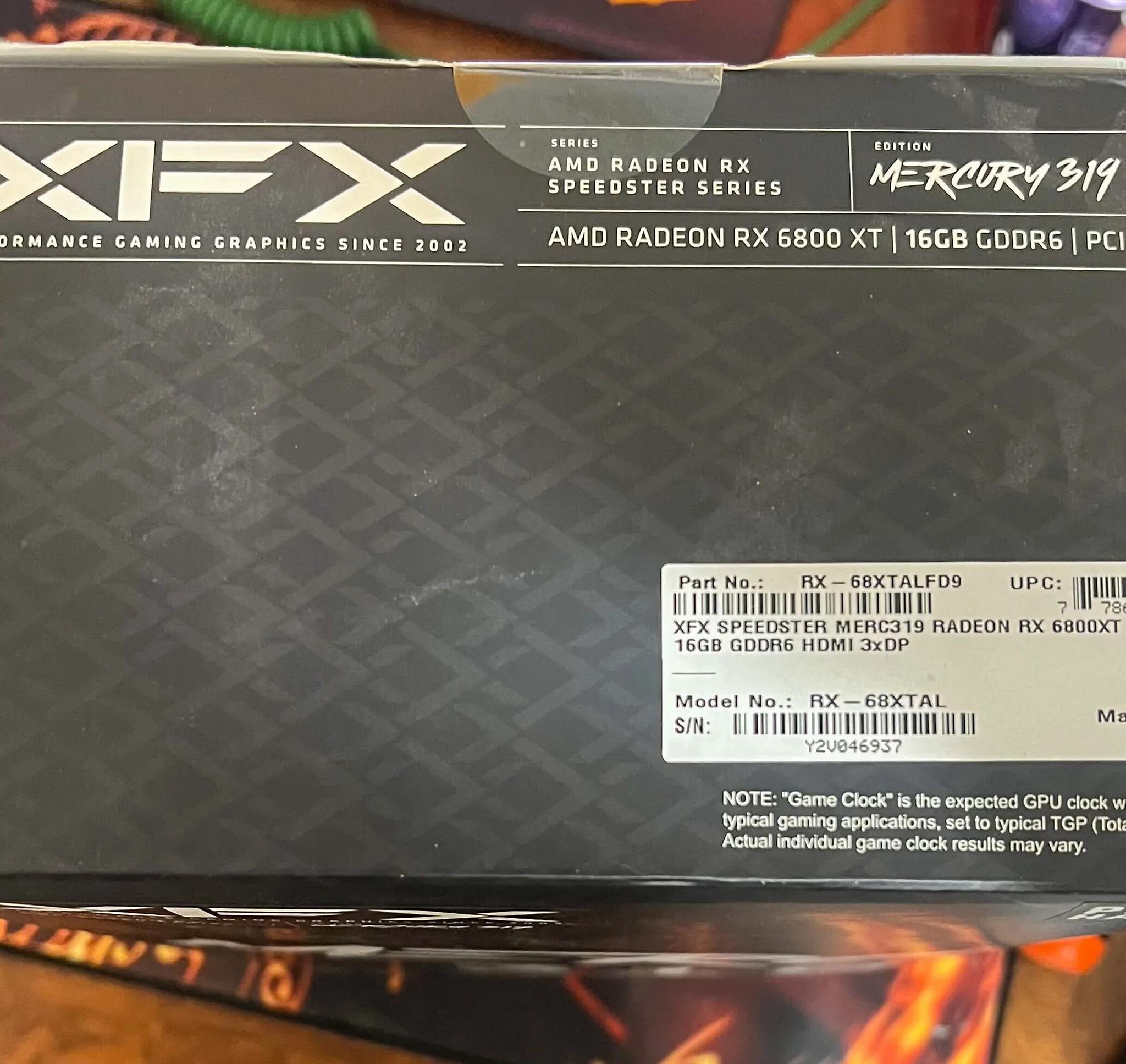 XFX MERC 6800XT New In Box