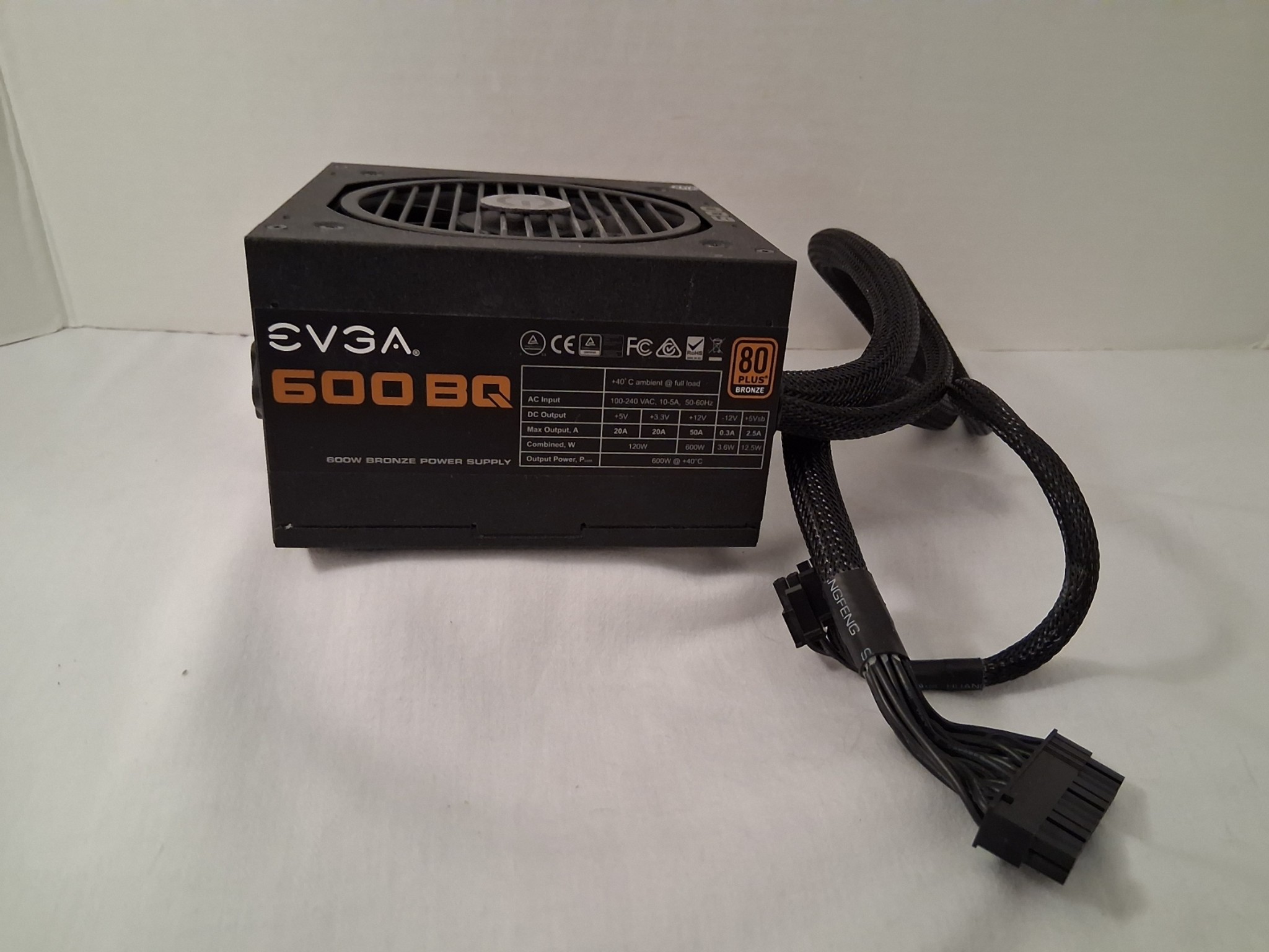 EVGA 600B 80 Plus Bronze Non-Modular Power Supply 600w