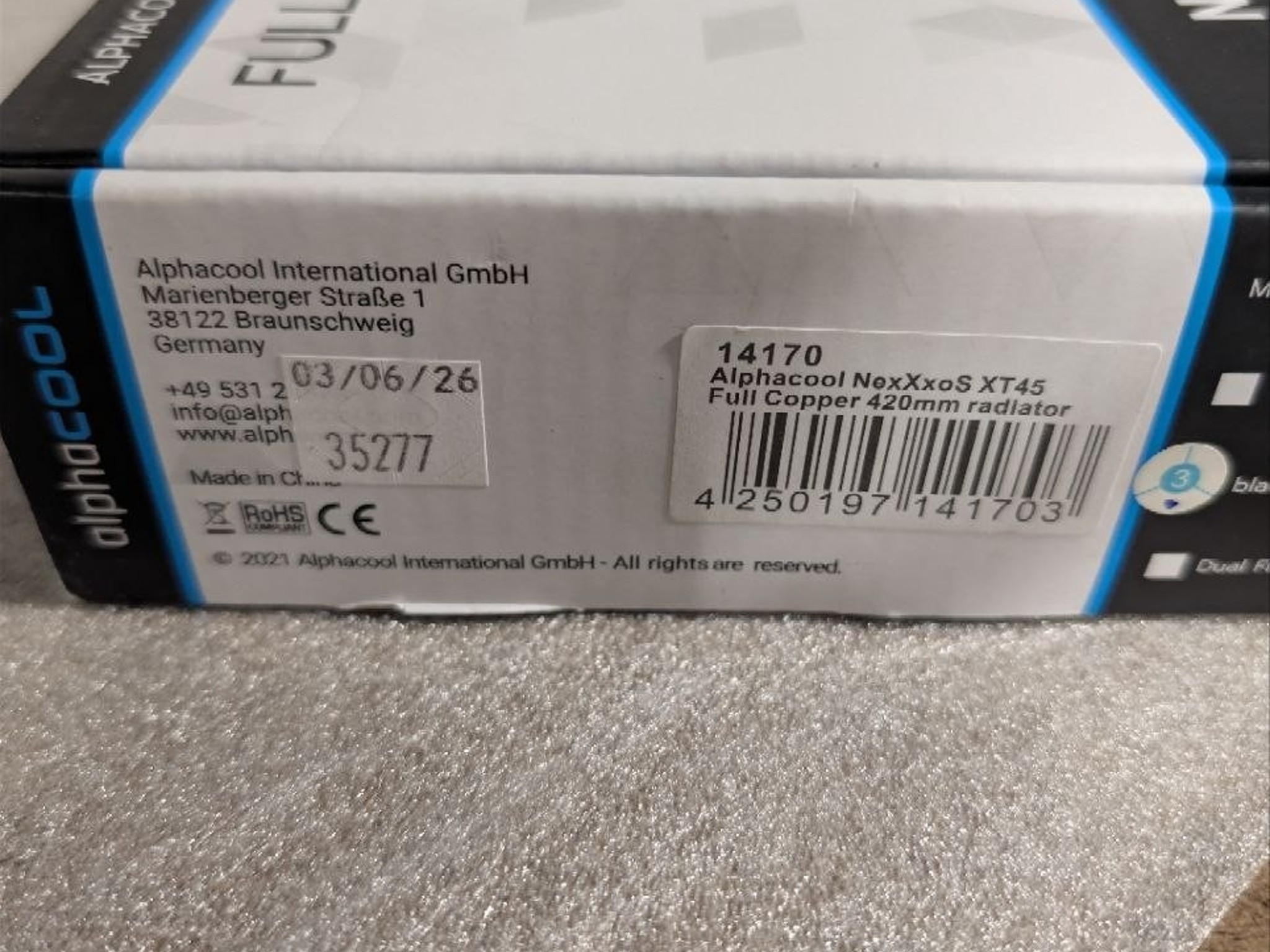Alphacool NexXxoS XT45 Full Copper 420mm Radiator (14170)(2)