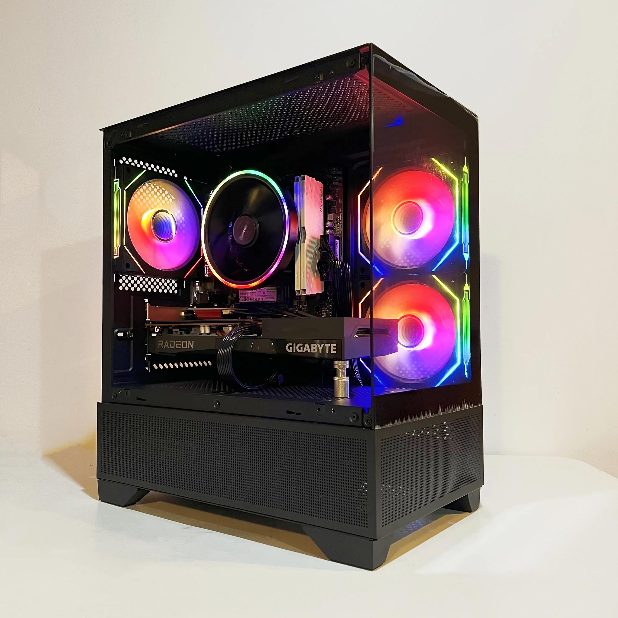 🔥SALE🔥 R5-5600|RX 6600|32GB RAM|1TB M.2||WIFI|ARGB Fans| -DepxTech Pre-Built PC