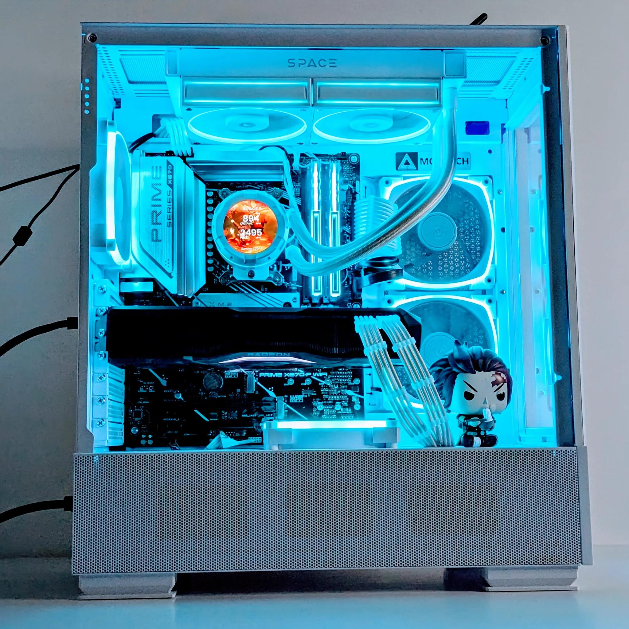 🔥Tanjiro Kamado "Infinity Castle" PC⚪️RX 7900XTX⚪️Ryzen 7 7700X⚪️2TB NVMe PCIE⚪️32GB DDR5⚪️1000W PSU