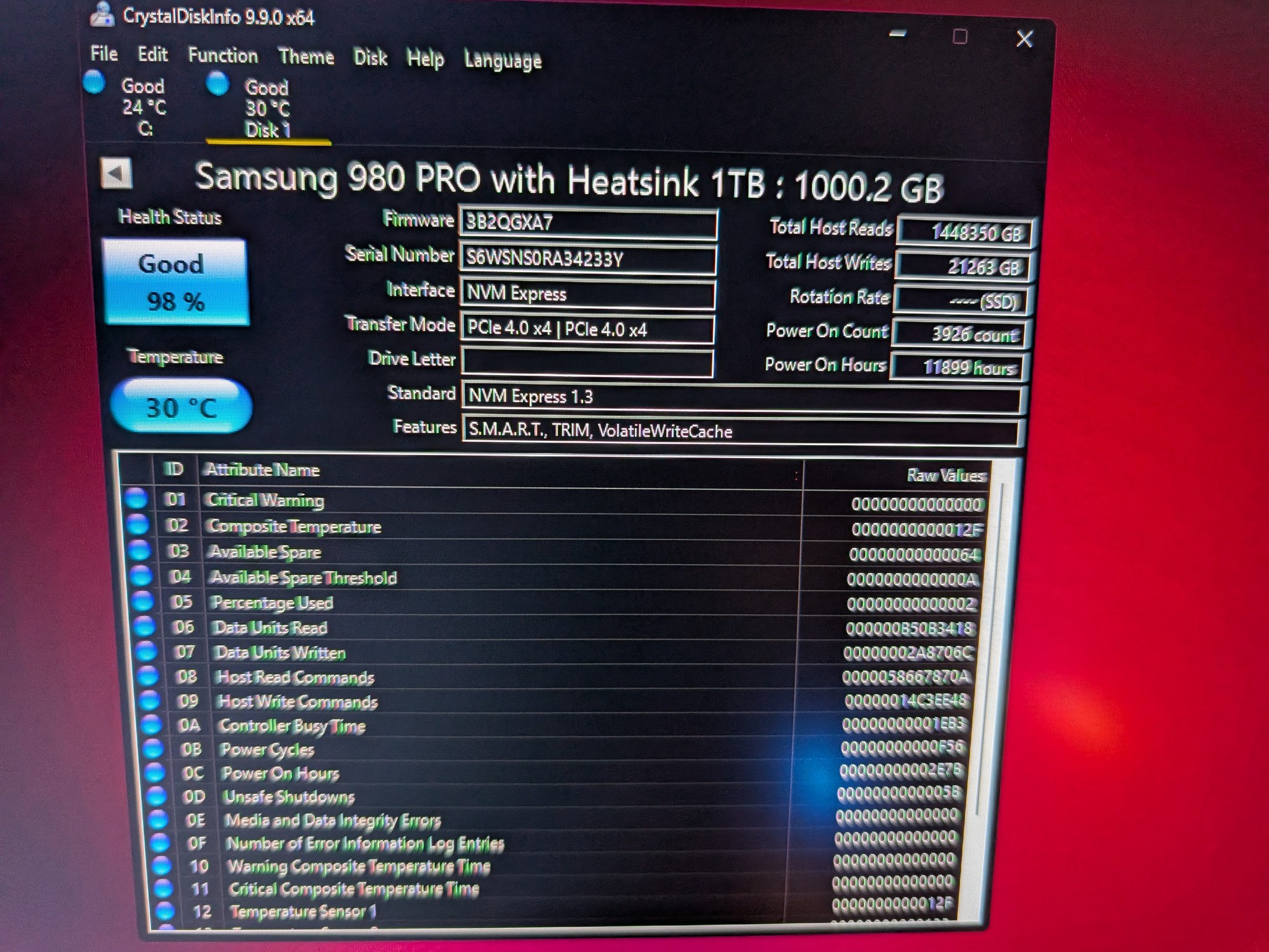 Samsung 980 Pro 1TB M.2 NVMe SSD