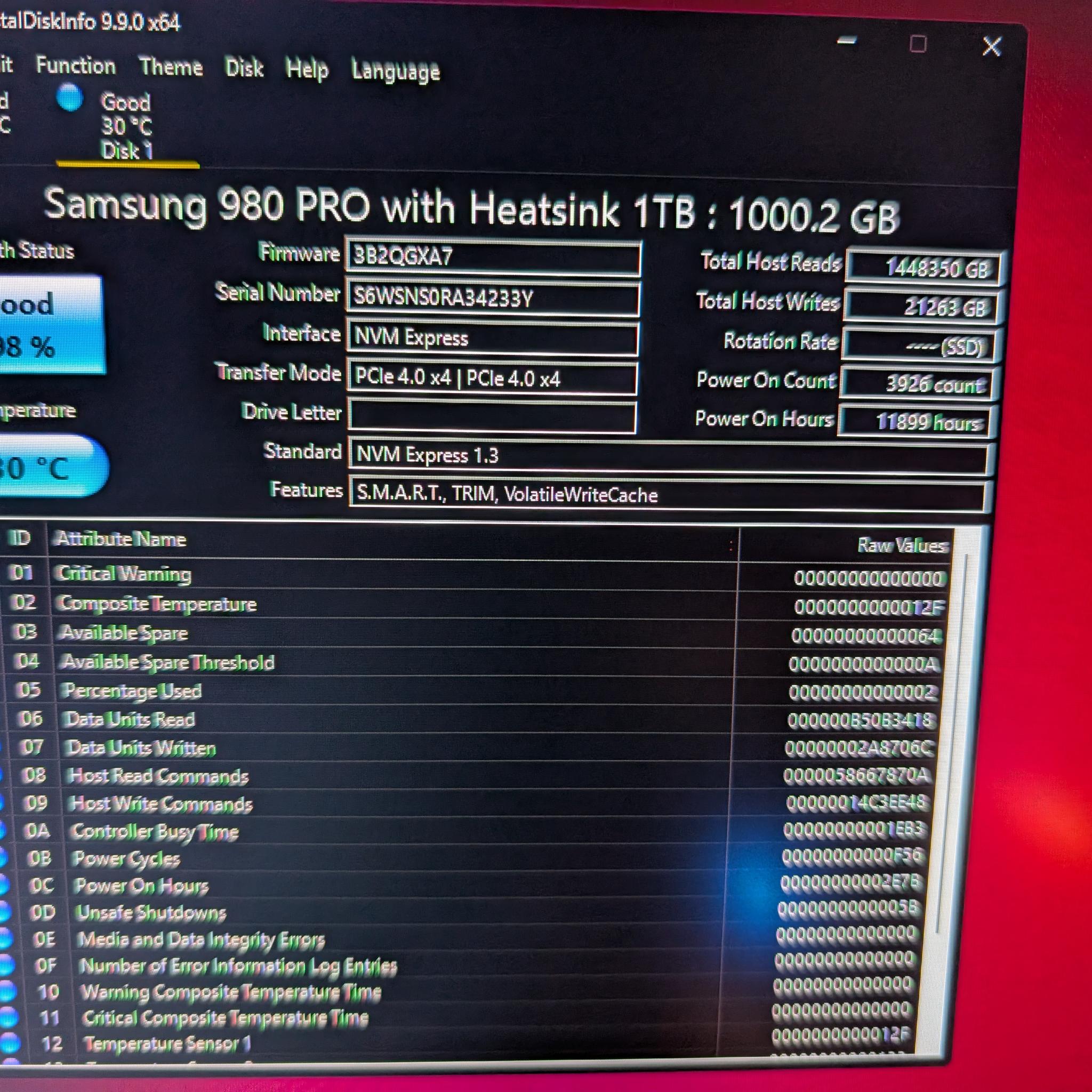 Samsung 980 Pro 1TB M.2 NVMe SSD