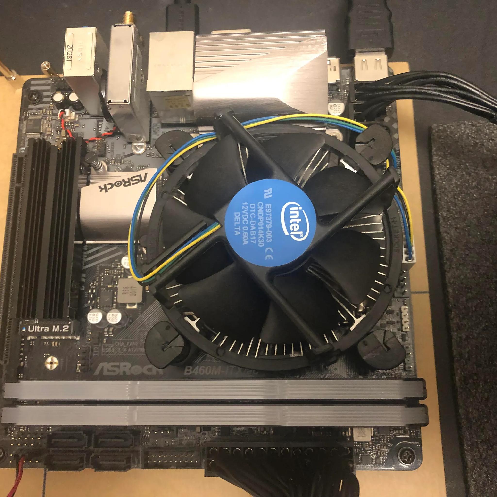 CPU+Motherboard+RAM+SSD combo: AsRock b460m itx, i3 10100, 16 Gb Ram RGB Corsair, Crucial 256G m.2 