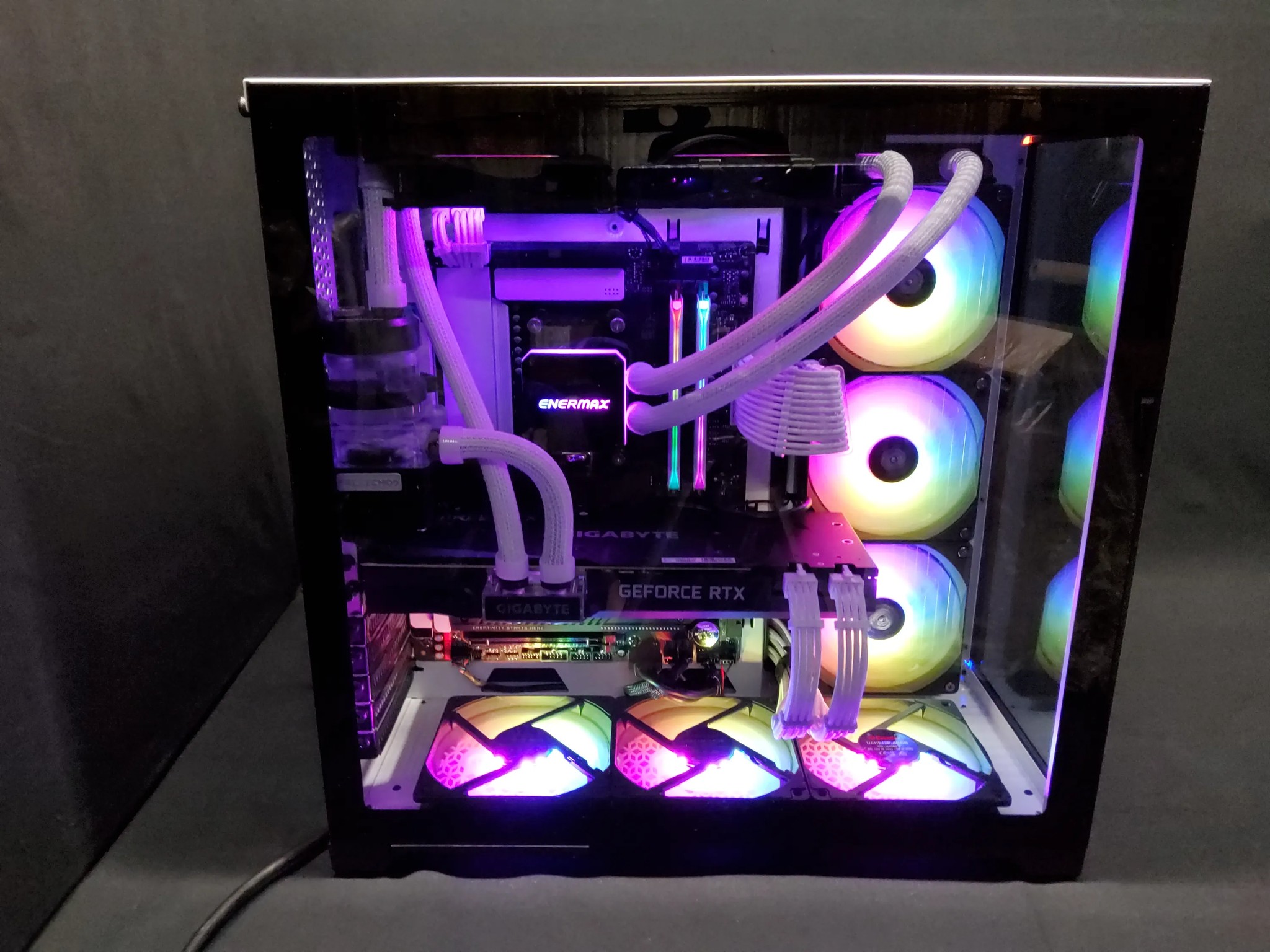 🌊WATERFORCE🌊3080 32GB RYZEN 7 5700X3D 3YR WARRANTY FULL LIQUID COOLING DUAL CHAMBER PHANTEC CASE