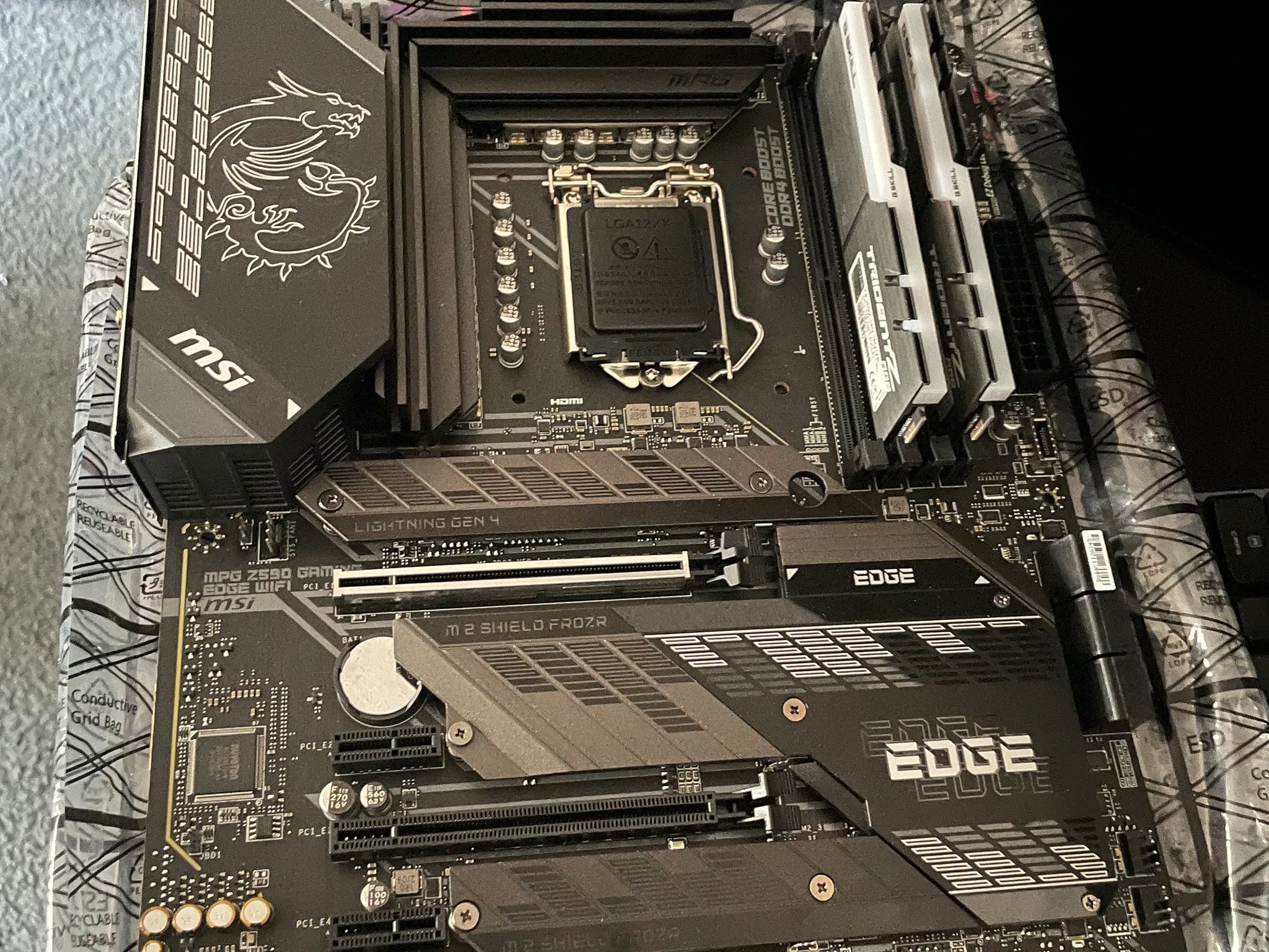 MSI gaming edge z590 wifi and Tridentz 3600mhz (2x8gb)16gb combo