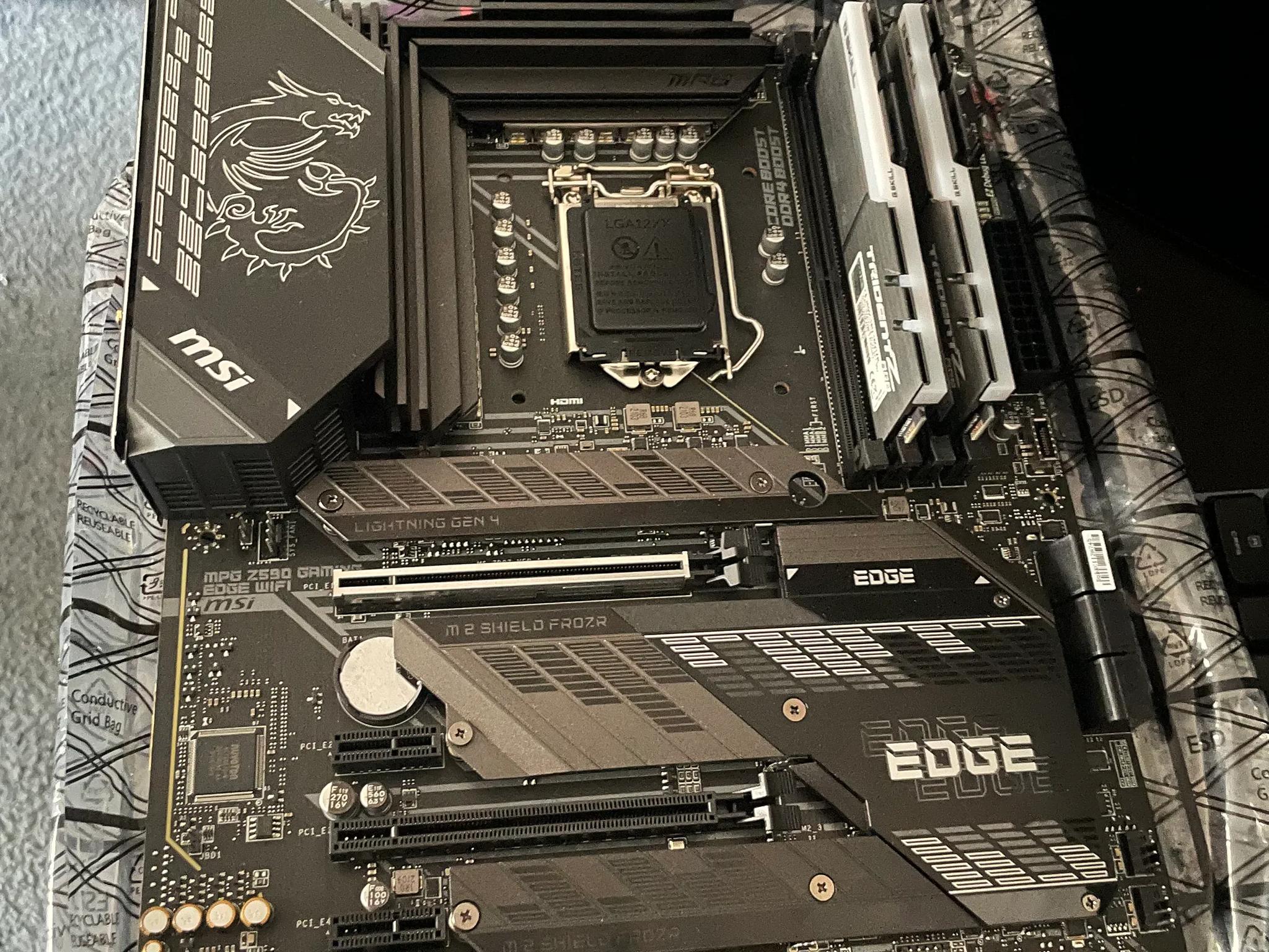MSI gaming edge z590 wifi and Tridentz 3600mhz (2x8gb)16gb combo
