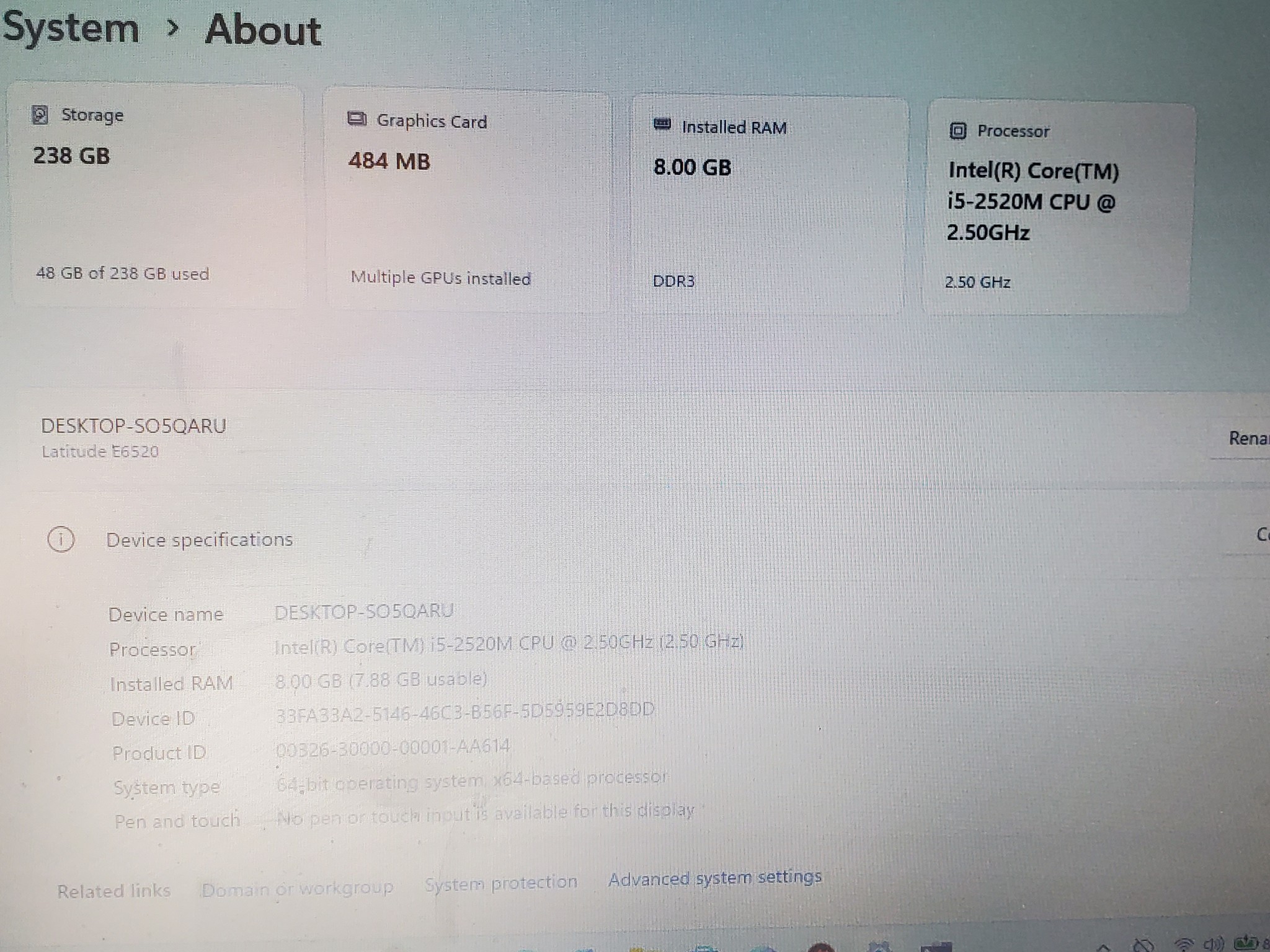 Dell Latitude E6520 (Win 11)