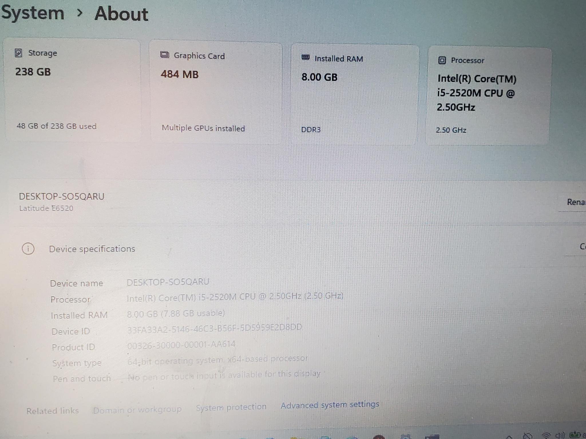 Dell Latitude E6520 (Win 11)